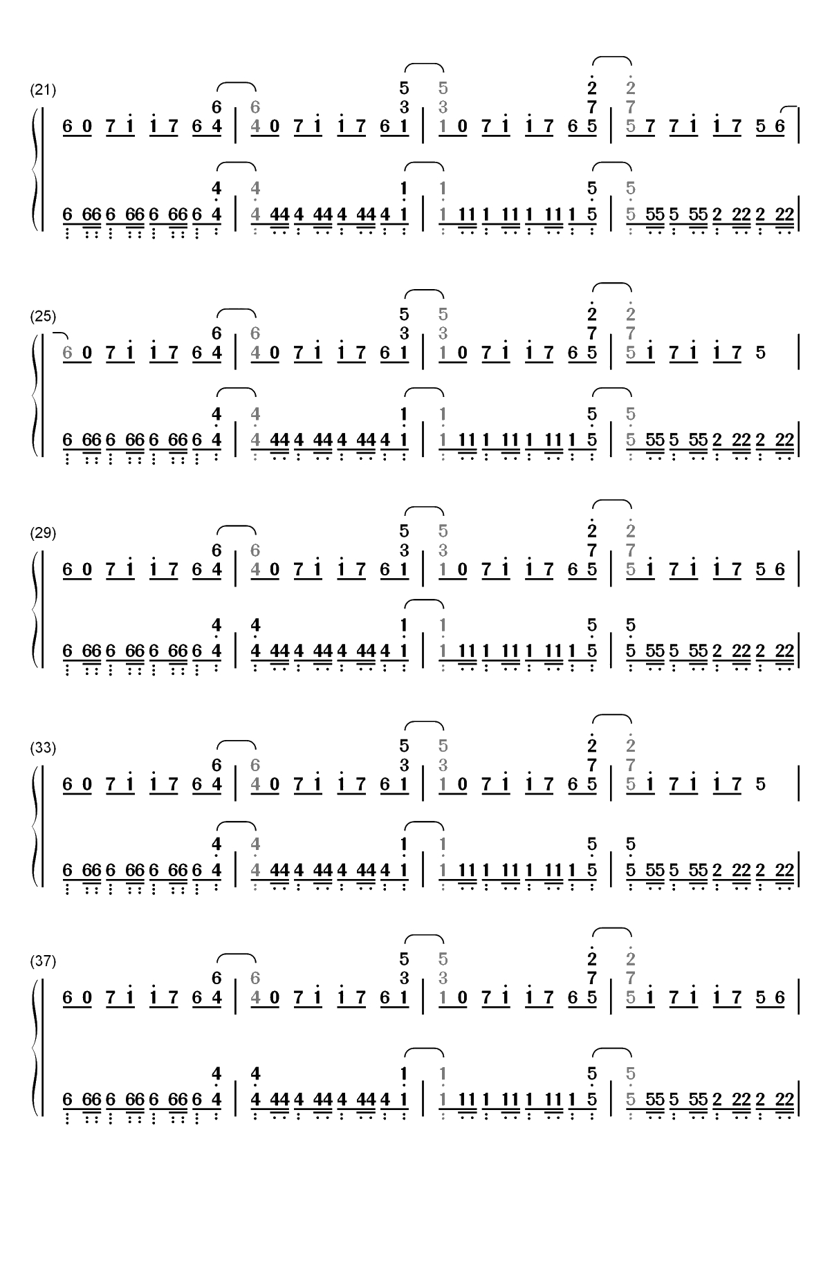 Electroman Adventures-几何冲刺BGM双手简谱预览2