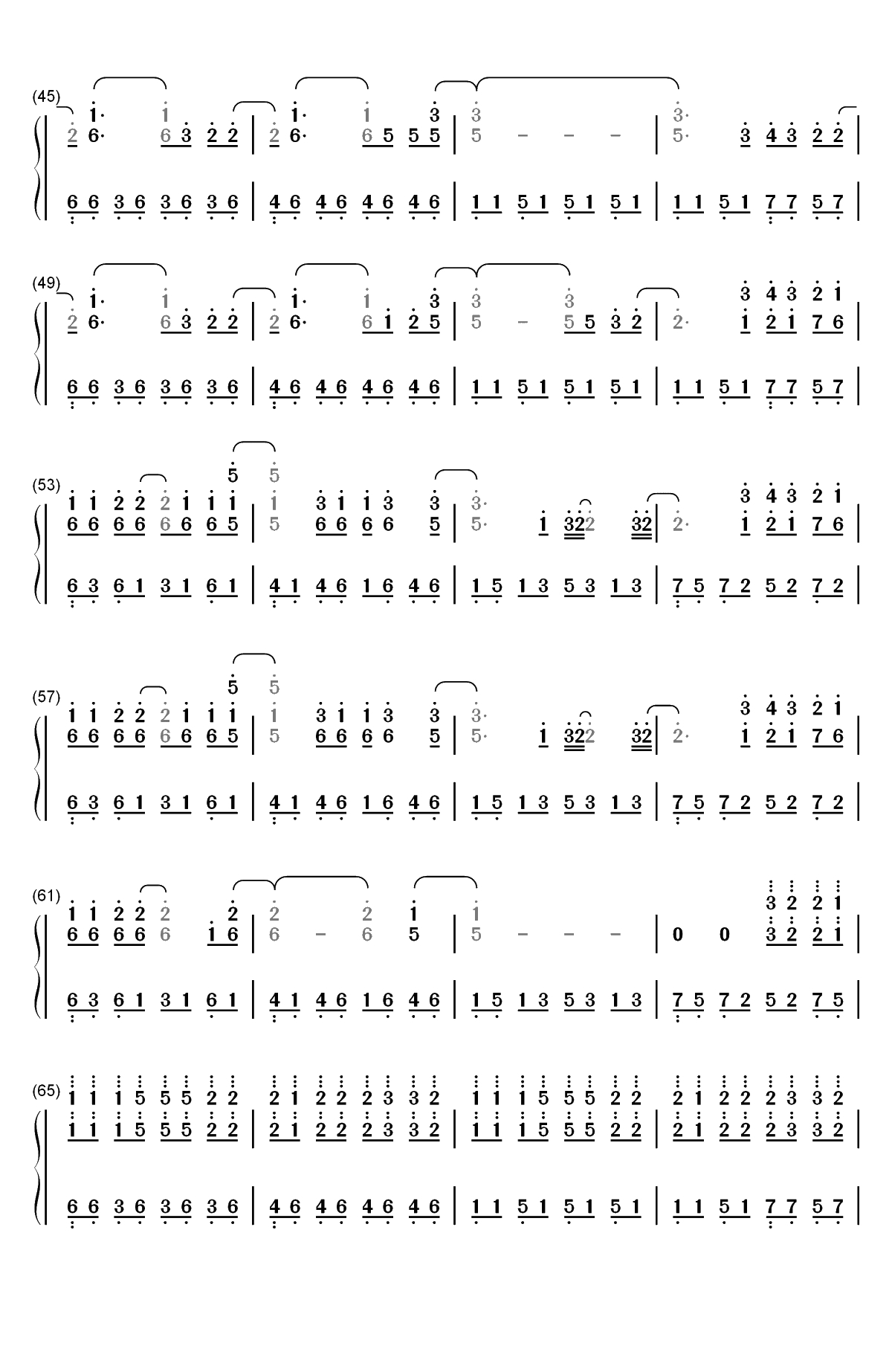 One More Light-Linkin Park双手简谱预览3