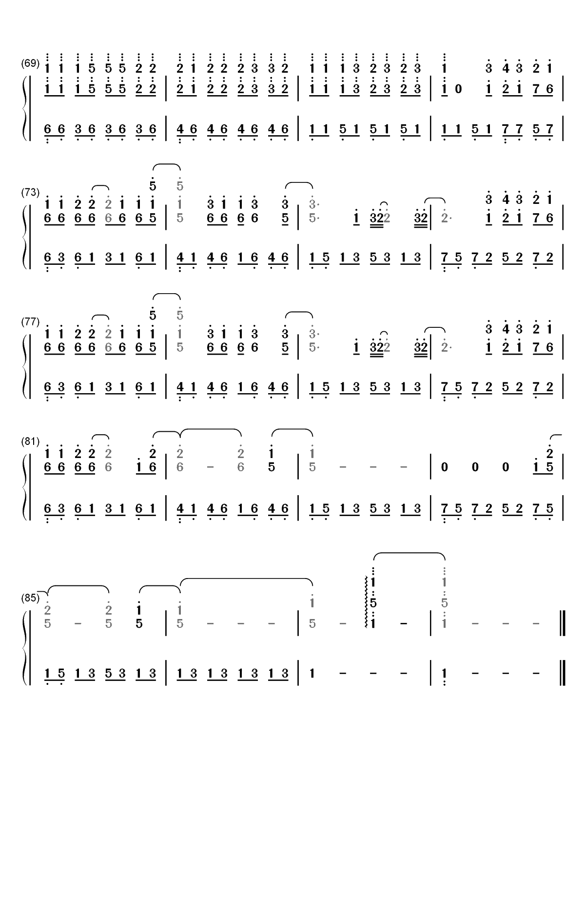 One More Light-Linkin Park双手简谱预览4