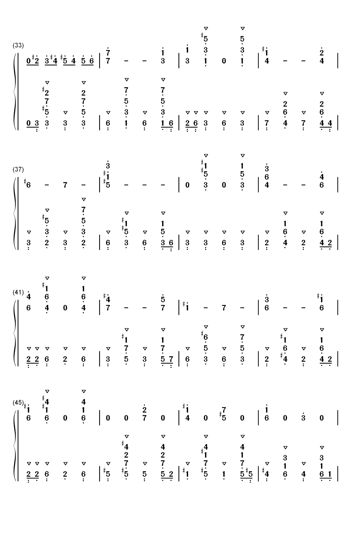 不可思議のカルテ-青春猪头少年不会梦到兔女郎学姐ED双手简谱预览3