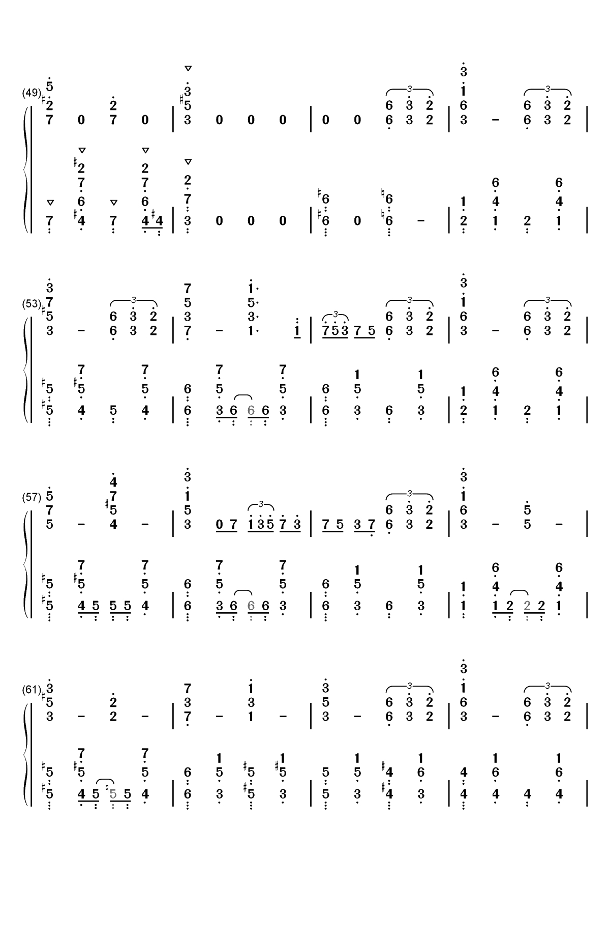 不可思議のカルテ-青春猪头少年不会梦到兔女郎学姐ED双手简谱预览4