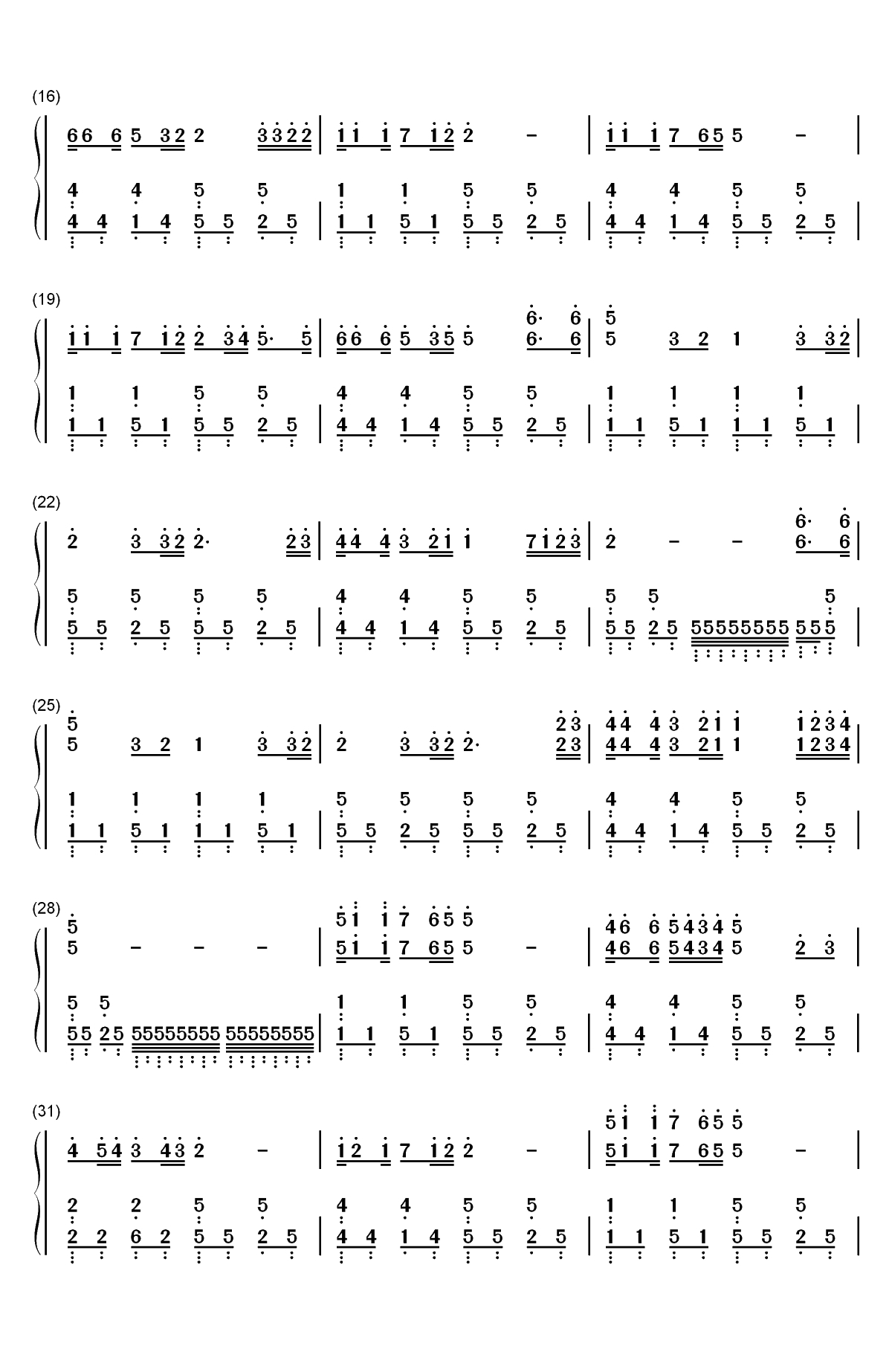 过大年-俞静双手简谱预览2