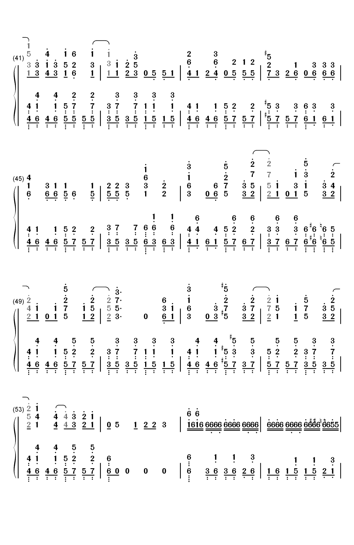 ワンルームシュガーライフ-幸福甜蜜生活OP双手简谱预览3