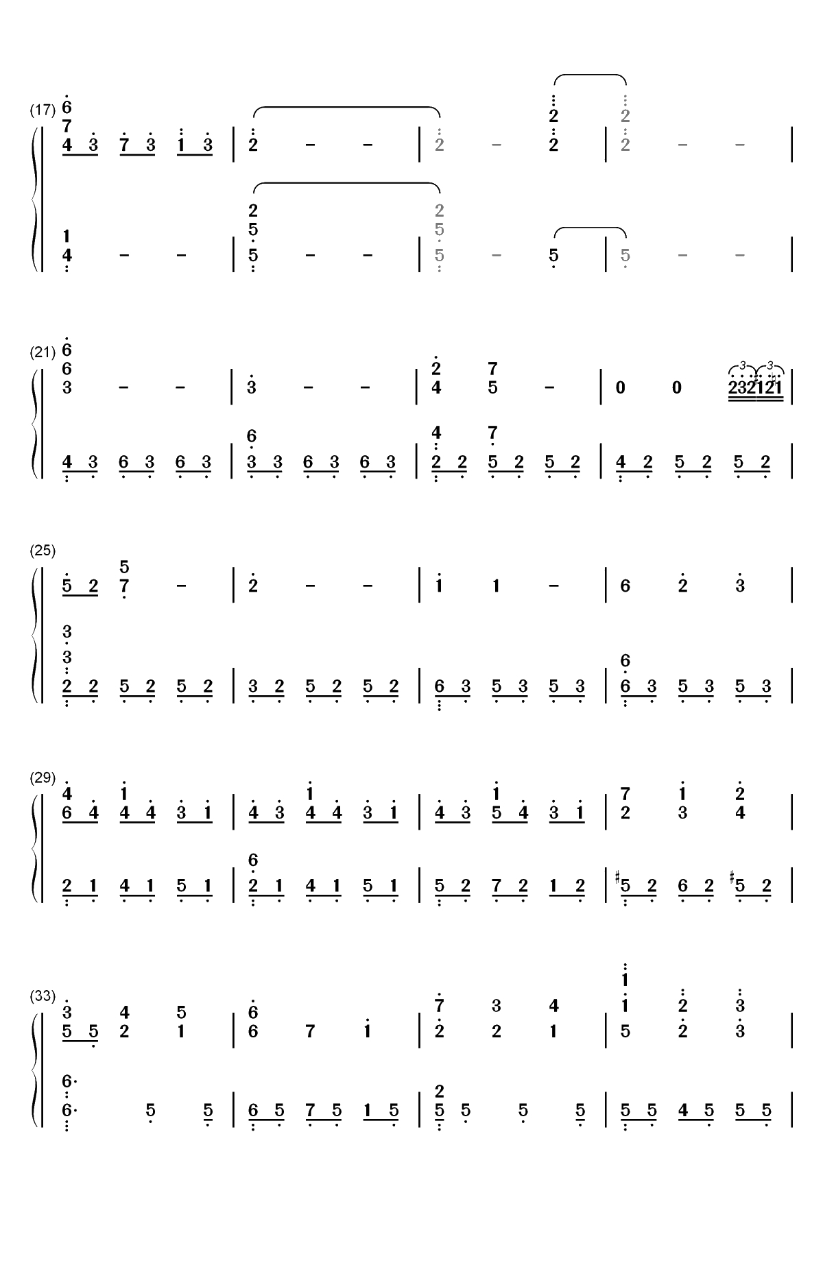 挫けそうになる私を支えてください-四月是你的谎言OST双手简谱预览2