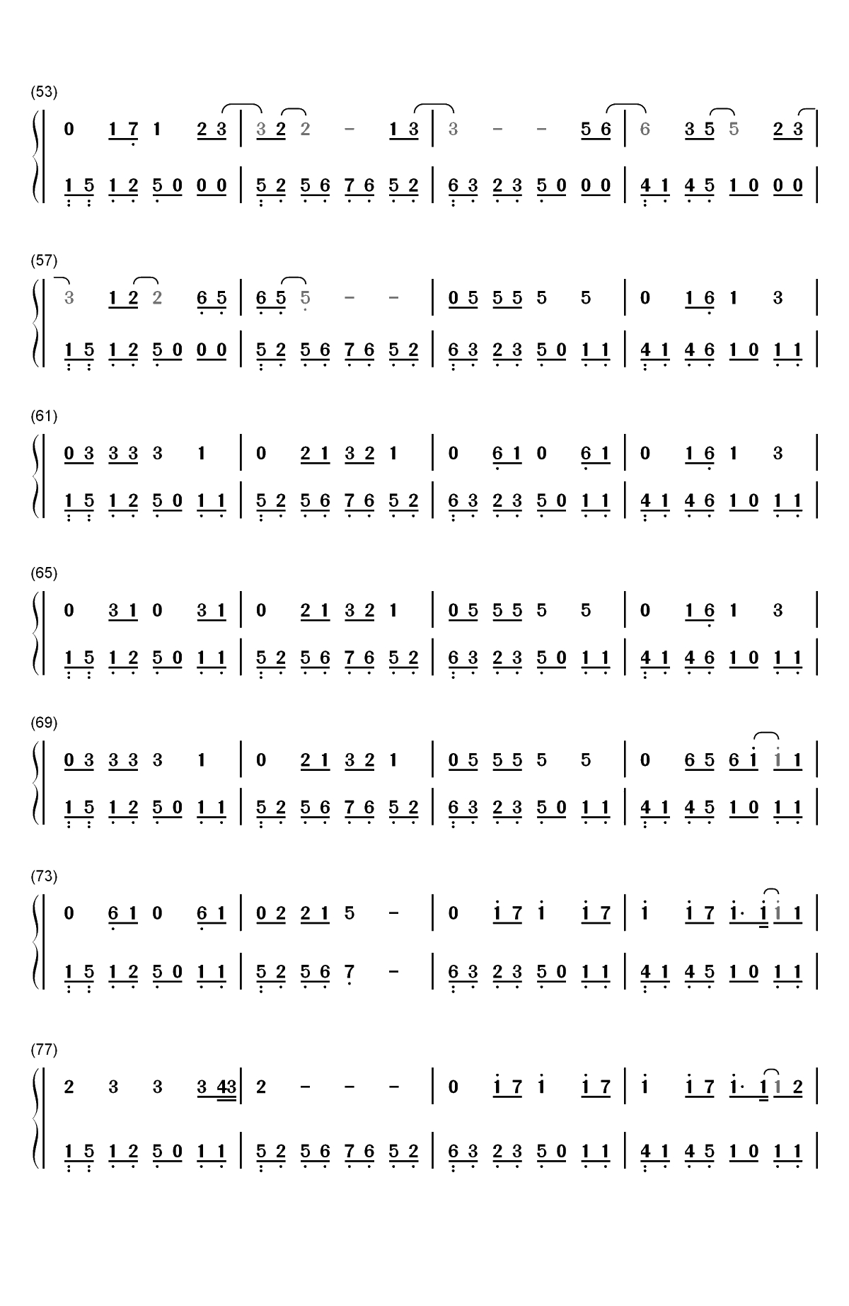 精彩才刚刚开始-天猫双11十年主题曲双手简谱预览3