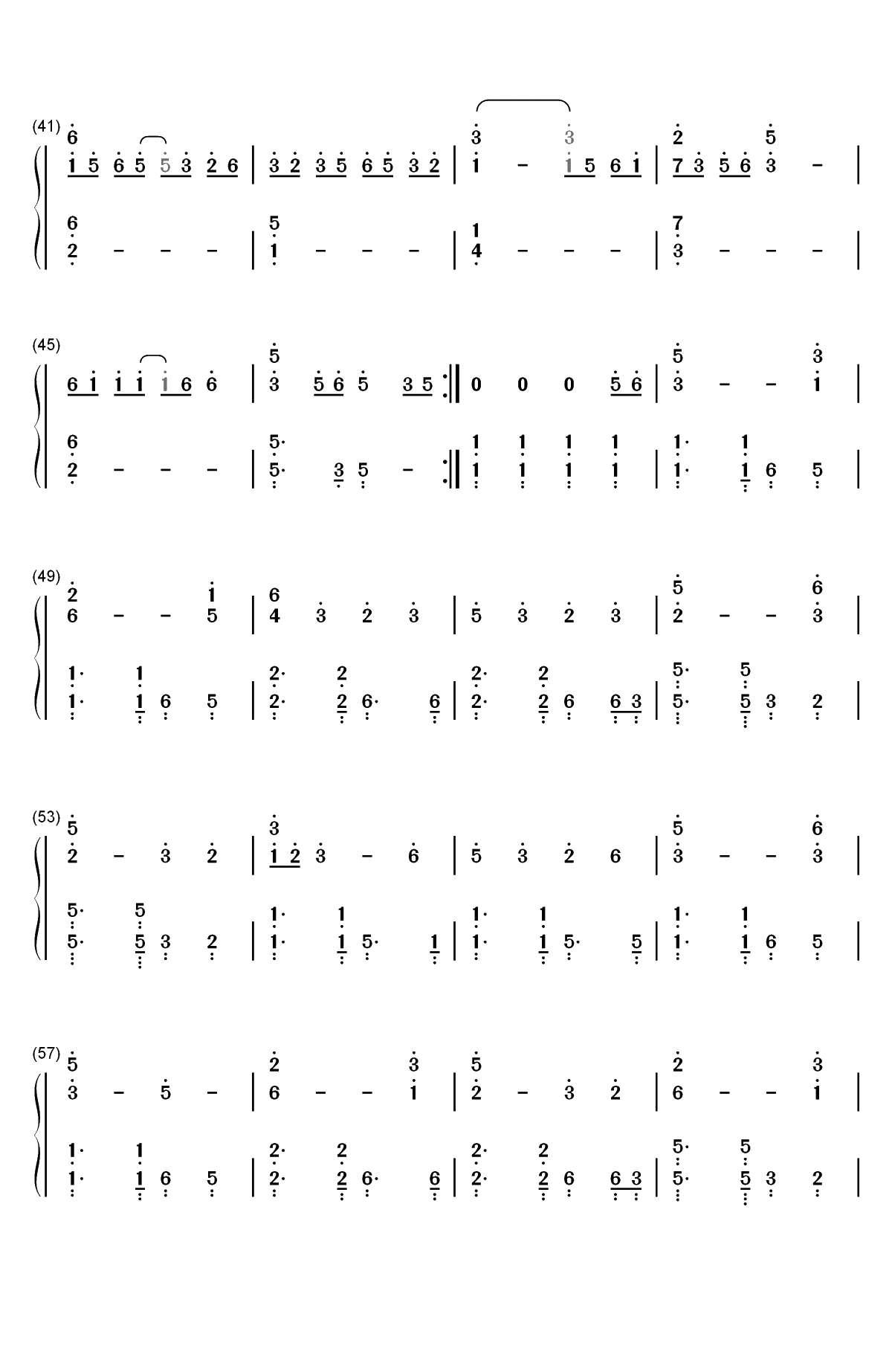 笑红尘-东方不败风云再起国语版主题曲双手简谱预览3