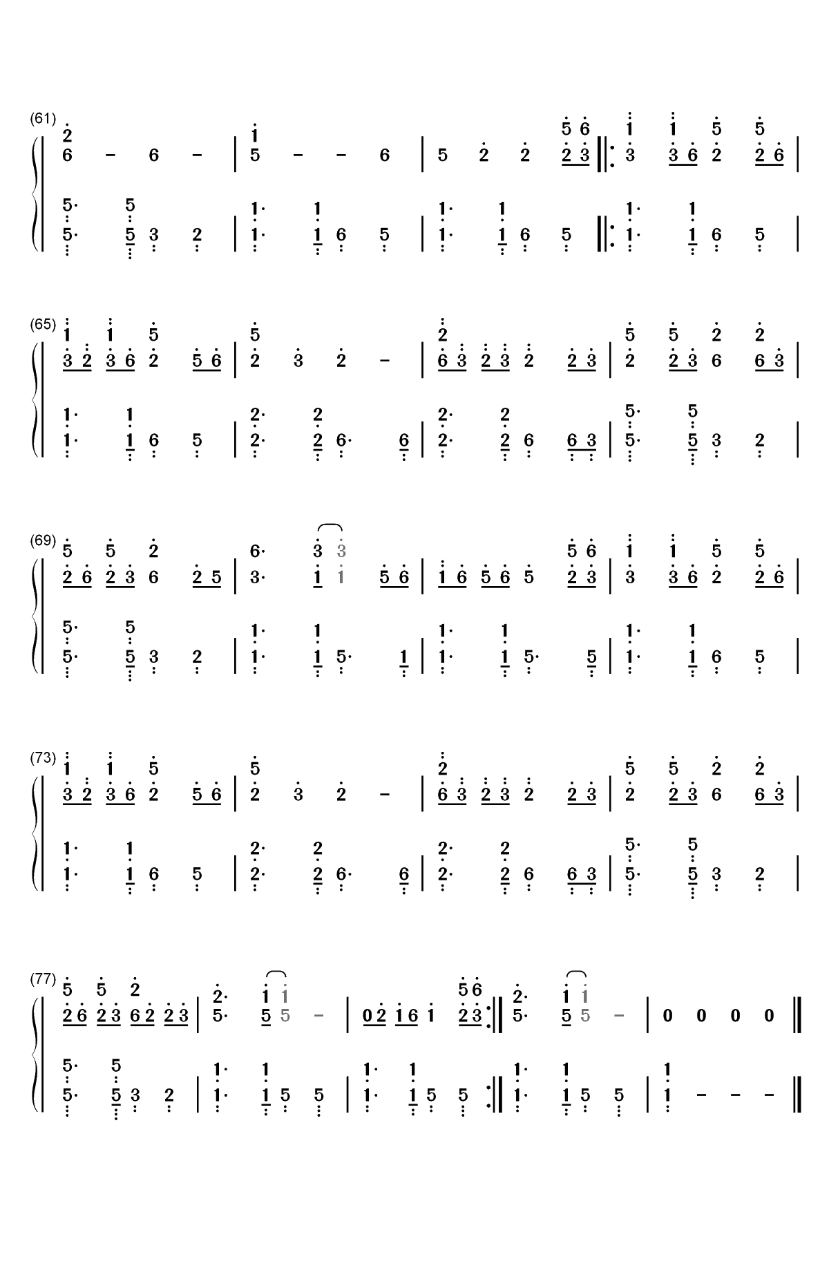 笑红尘-东方不败风云再起国语版主题曲双手简谱预览4