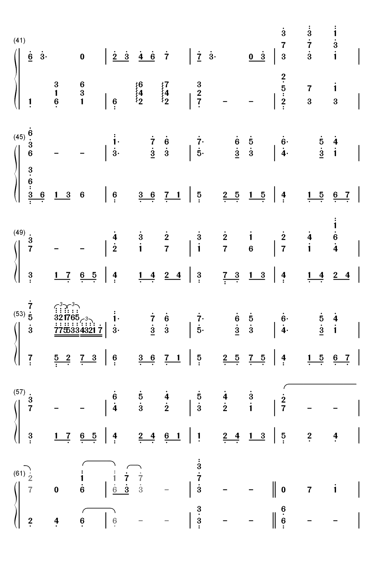 星月-楚乔传情感主题曲双手简谱预览3