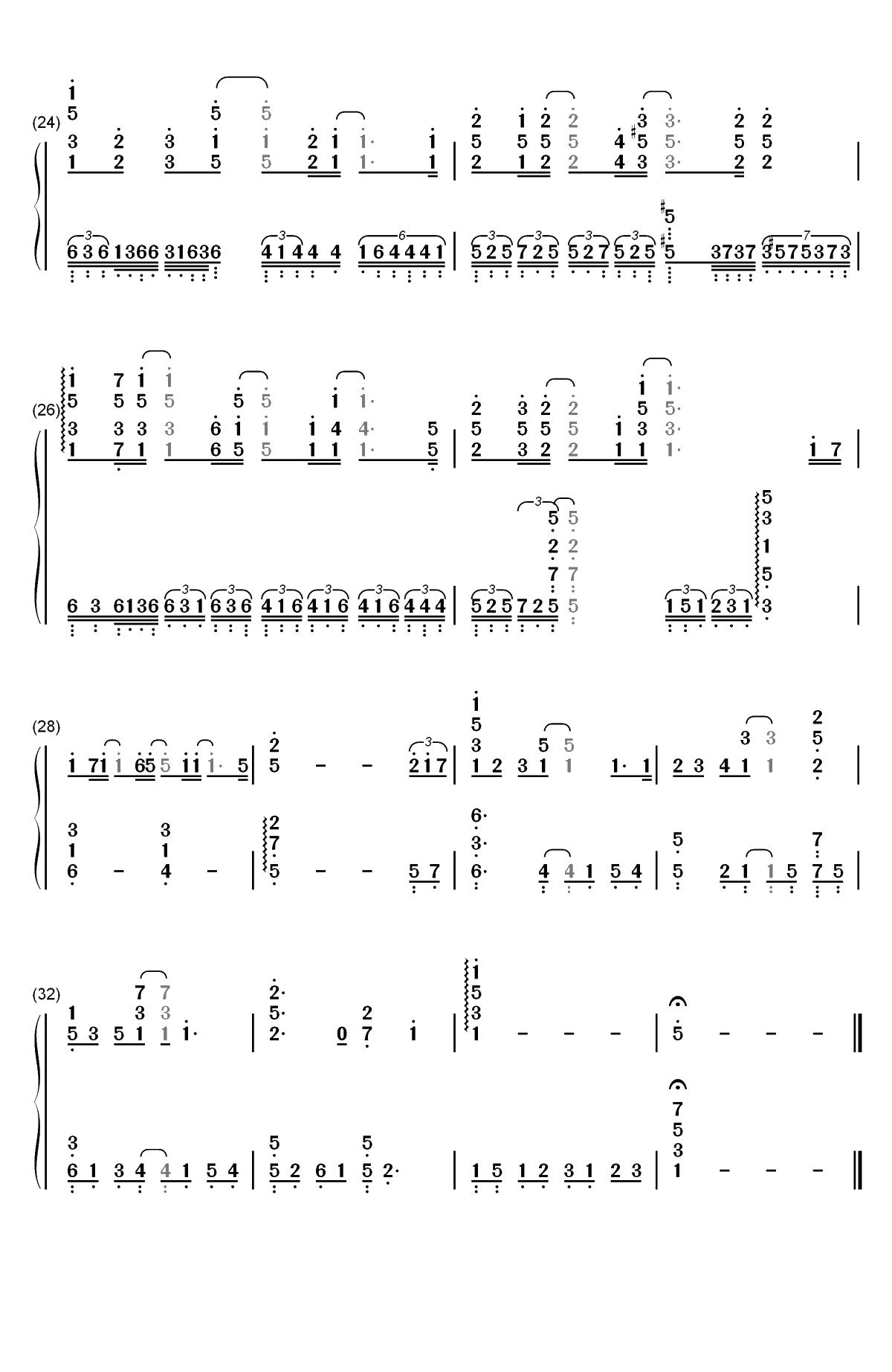 Sincerely-紫罗兰永恒花园OP双手简谱预览3