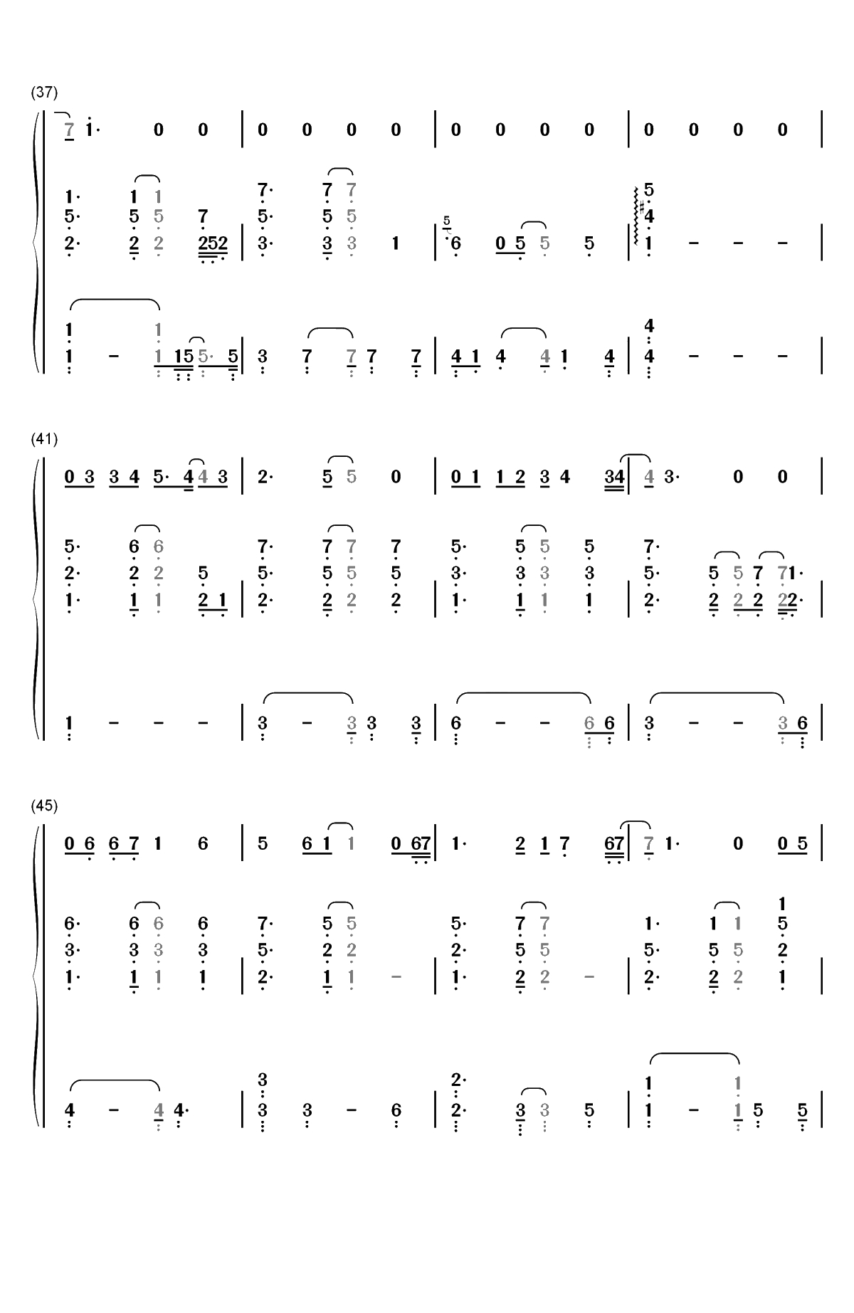 有心人-邓紫棋双手简谱预览4