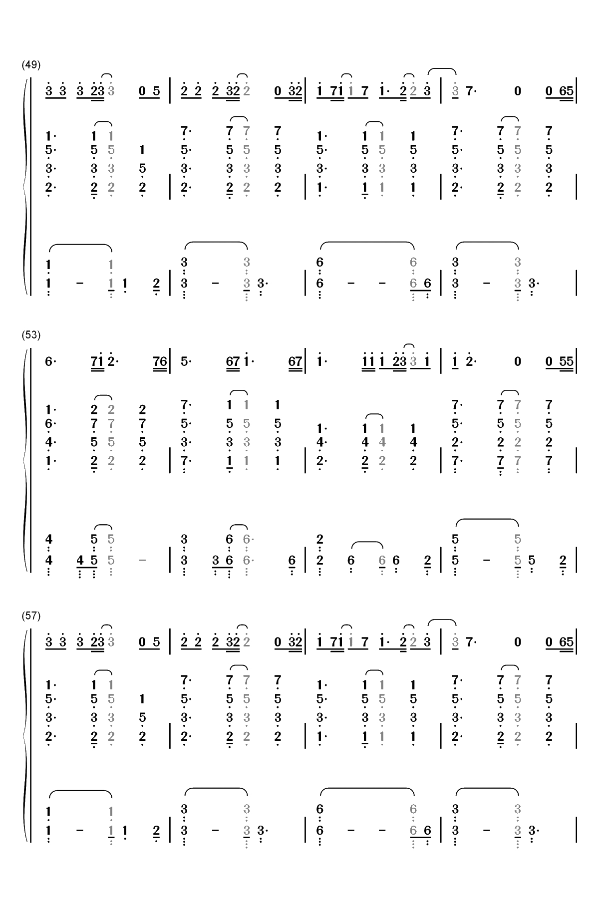 有心人-邓紫棋双手简谱预览5