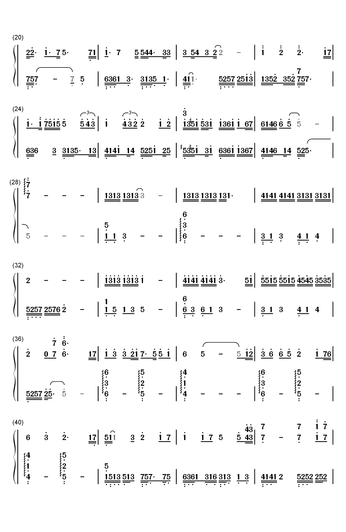 I Still Felt Lost-Xeuphoria双手简谱预览2