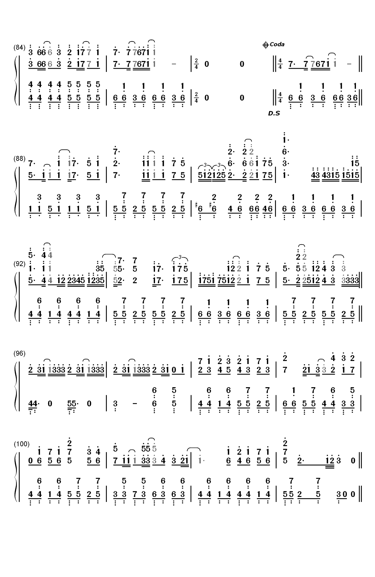 初音ミクの戸惑双手简谱预览5
