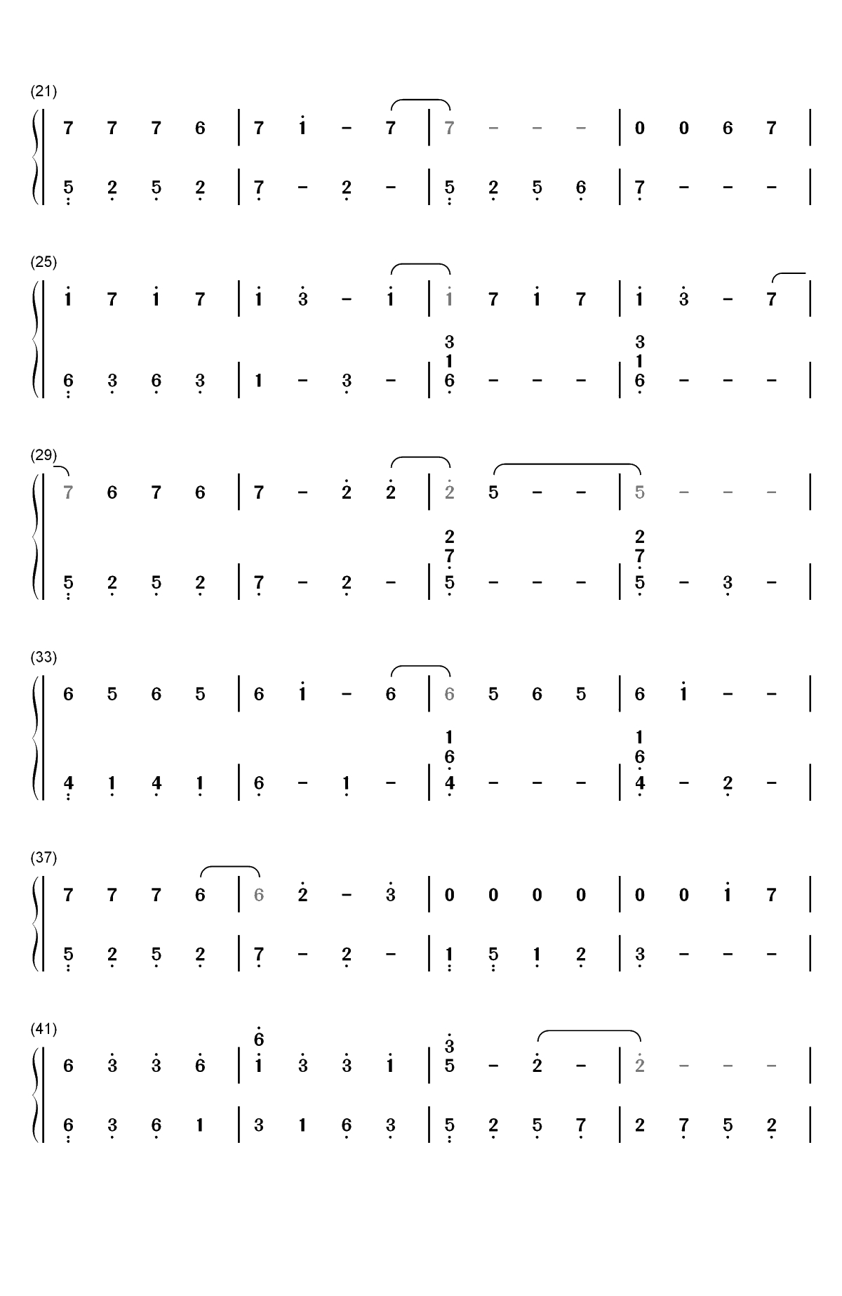 双世恋人-双世宠妃Ⅱ插曲双手简谱预览2