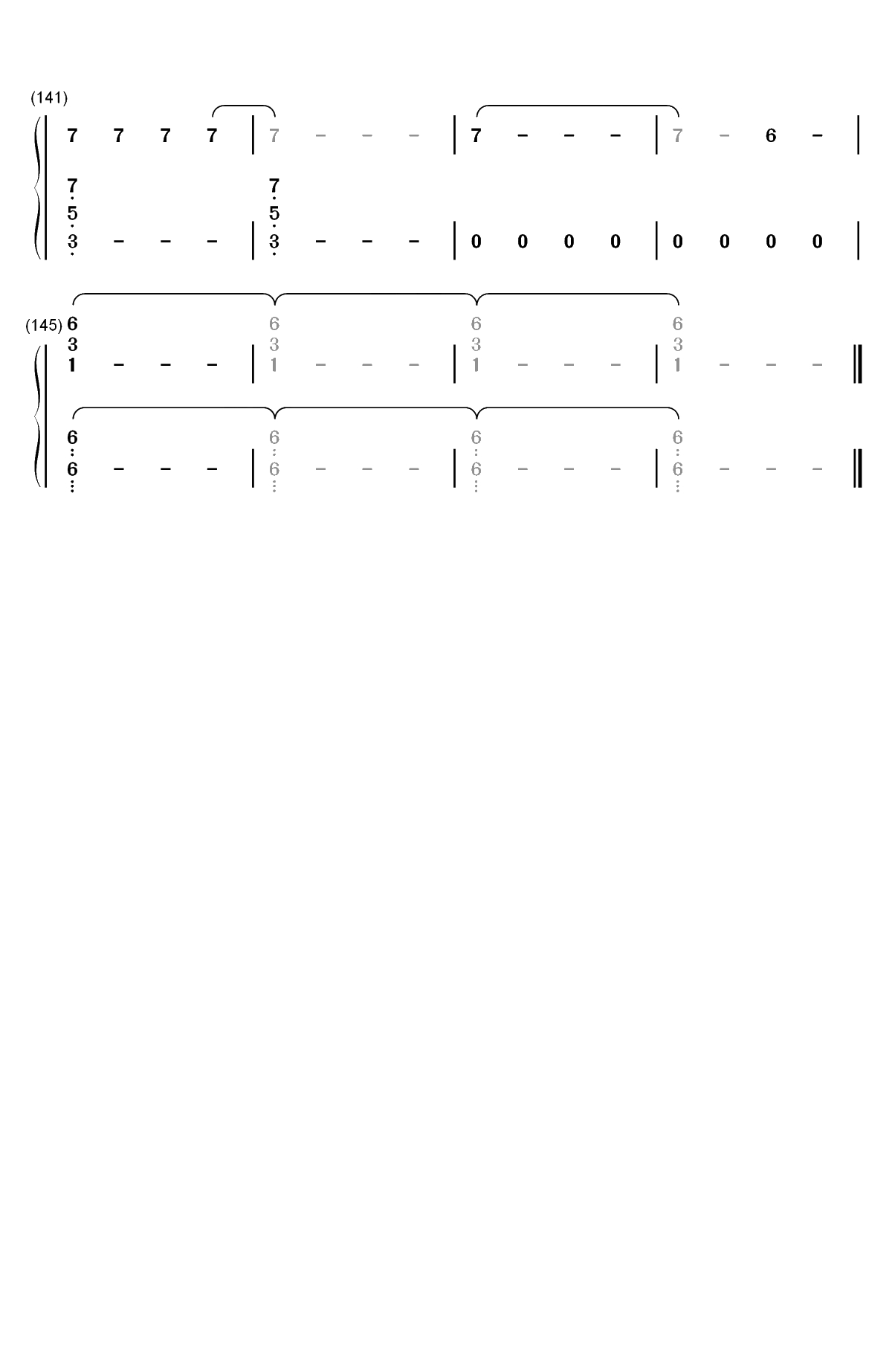 双世恋人-双世宠妃Ⅱ插曲双手简谱预览7