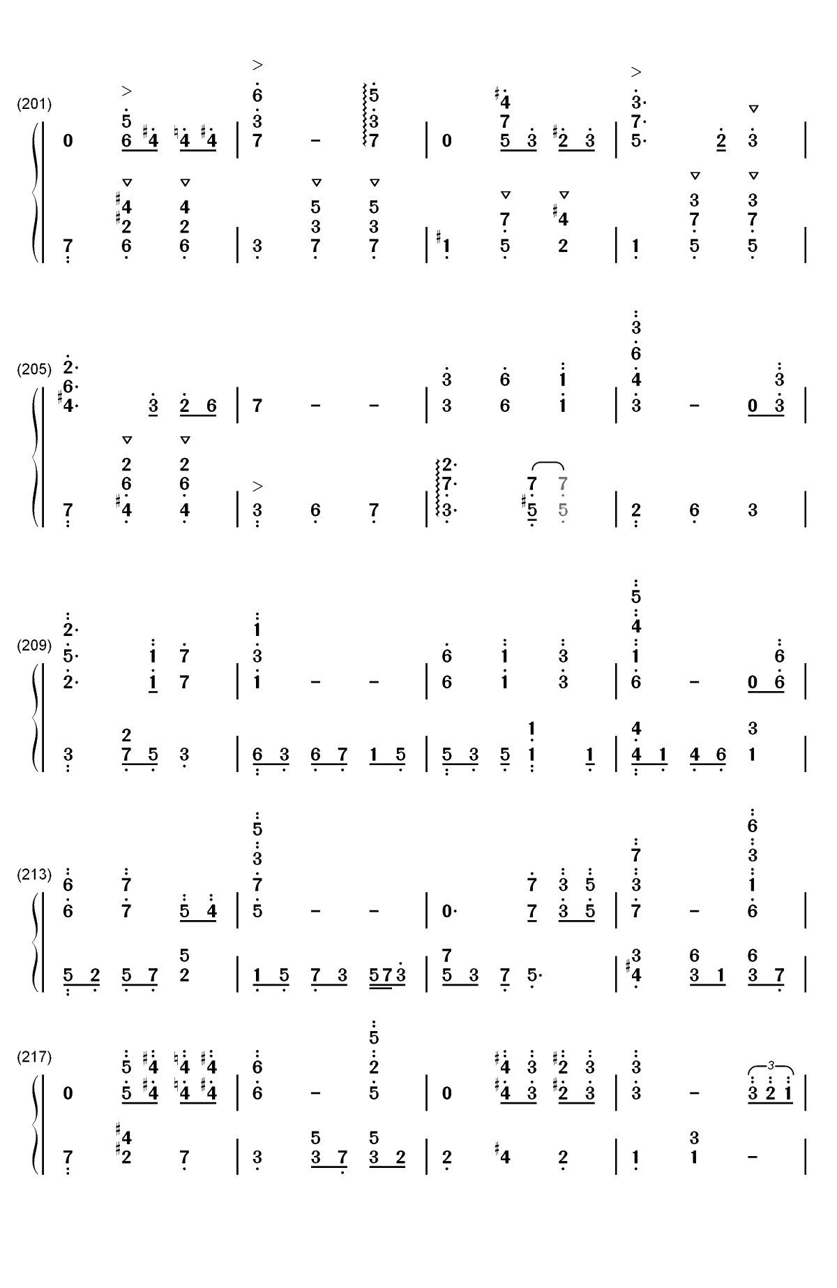 世界の約束-世界的约定-哈尔的移动城堡主题曲双手简谱预览11
