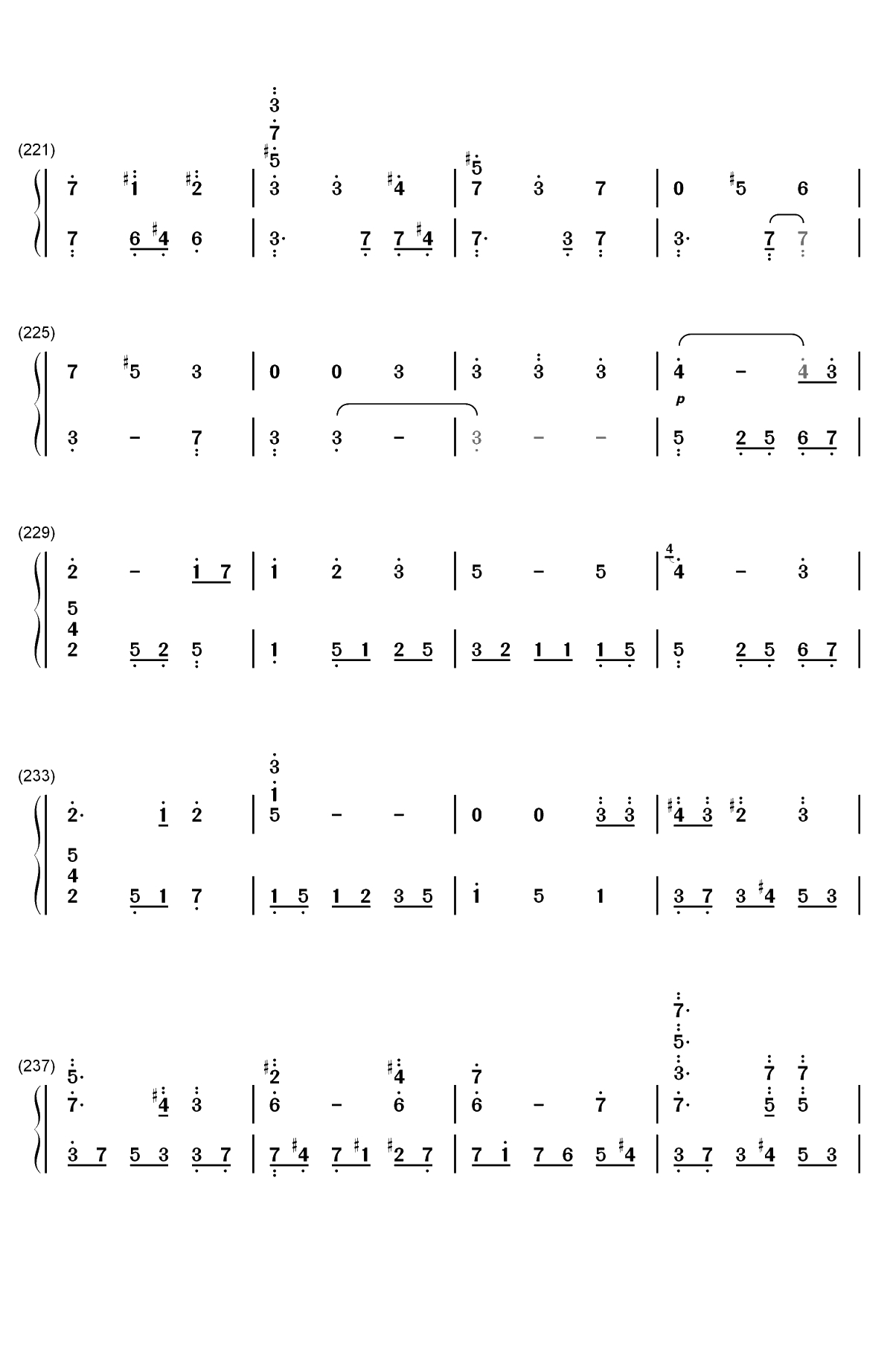 世界の約束-世界的约定-哈尔的移动城堡主题曲双手简谱预览12