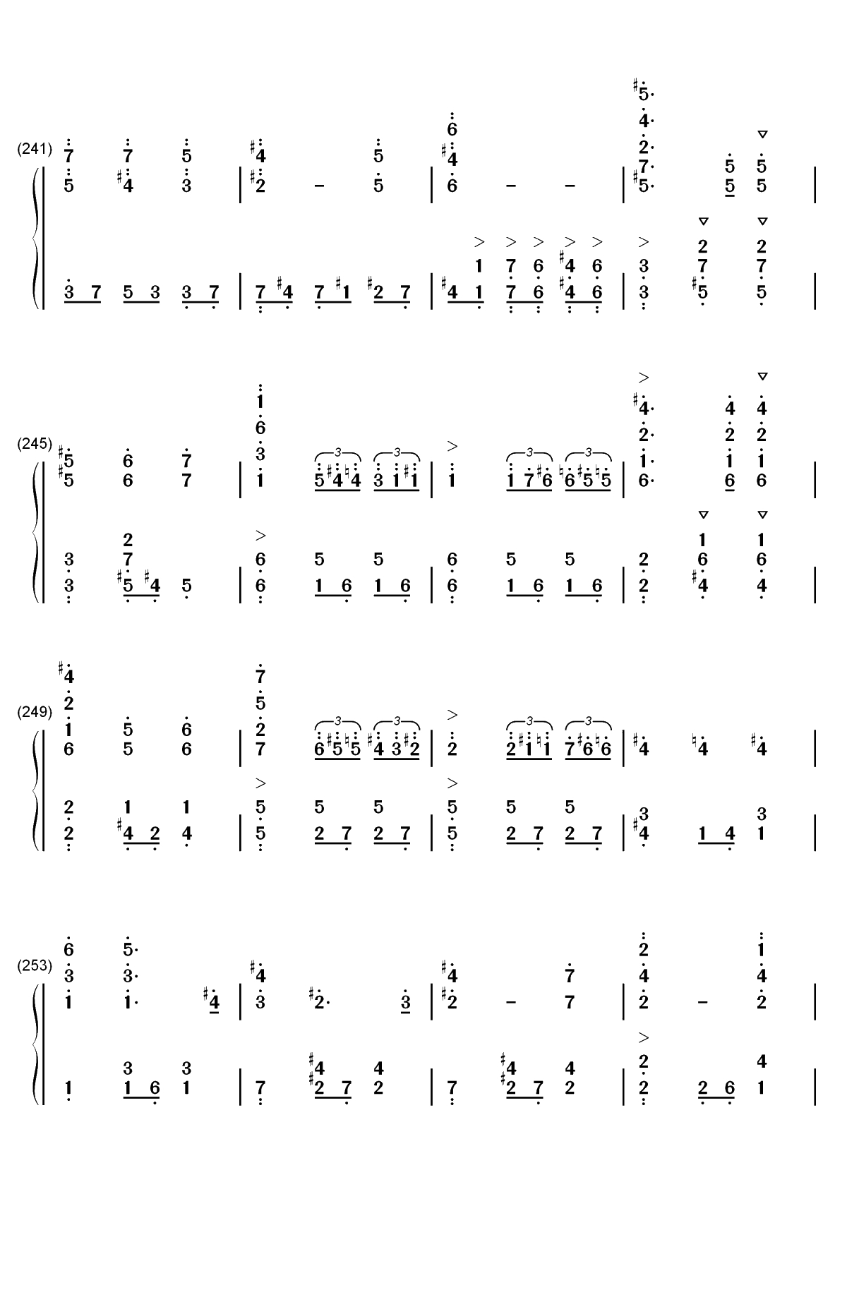 世界の約束-世界的约定-哈尔的移动城堡主题曲双手简谱预览13