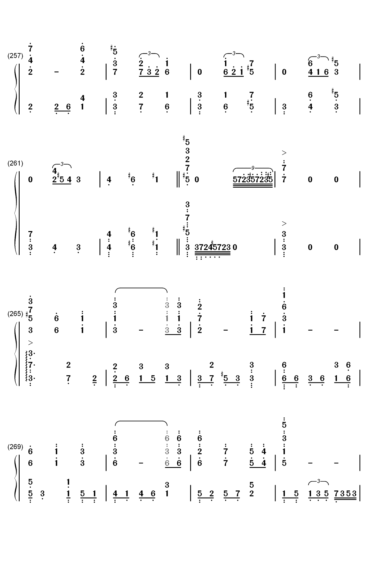 世界の約束-世界的约定-哈尔的移动城堡主题曲双手简谱预览14