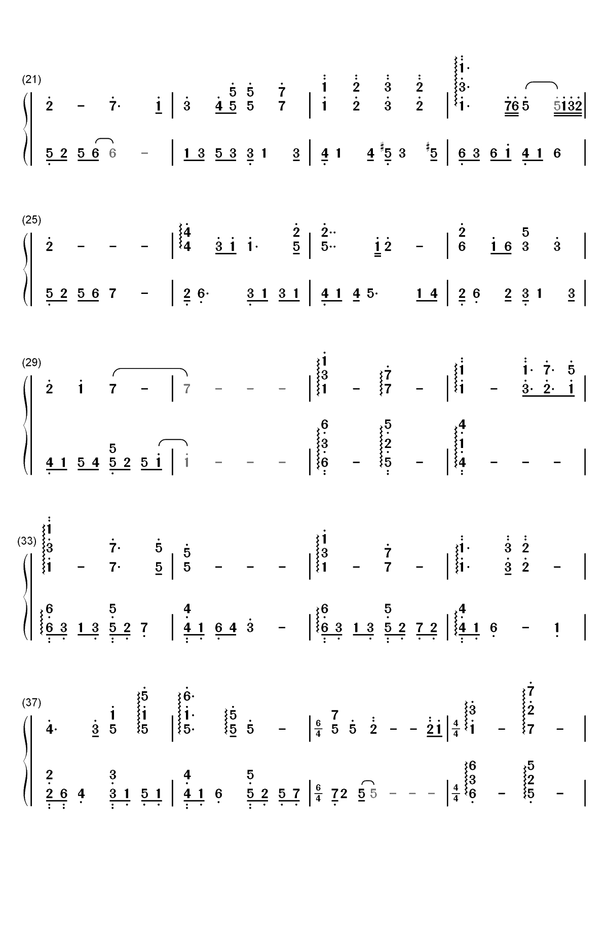 We Are All Kind of Weird Twisted and Drowning双手简谱预览2