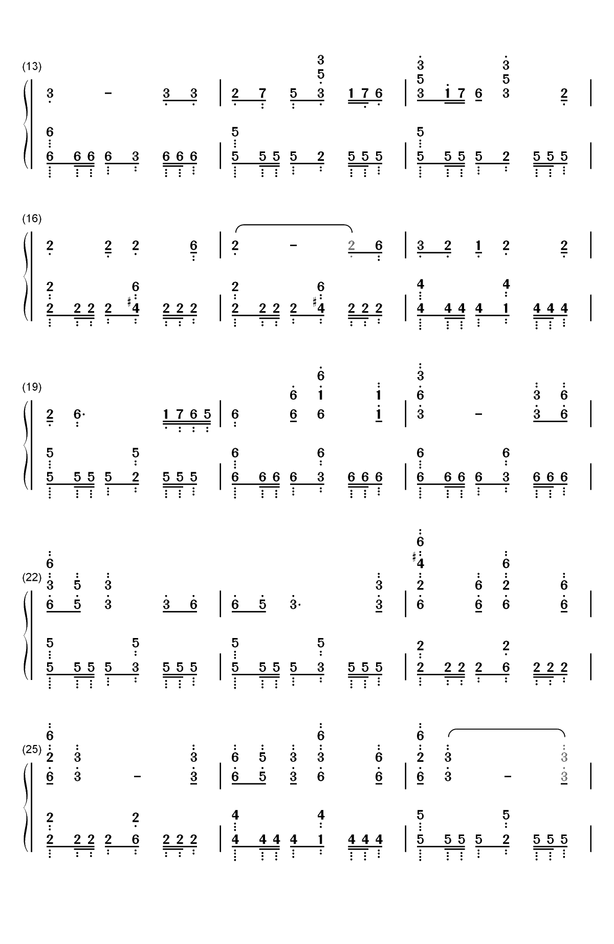 We Won't be Falling-镇魂OP双手简谱预览2