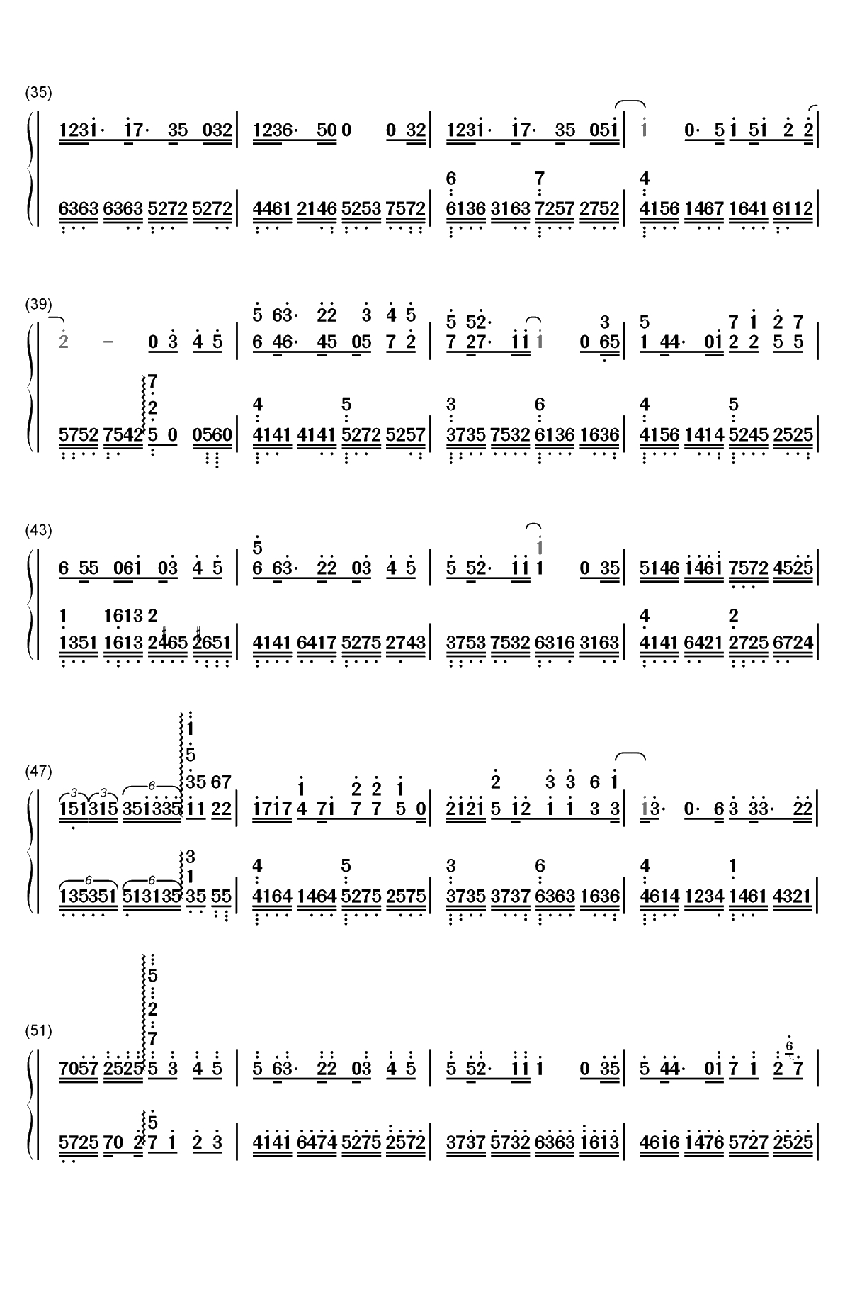 晴-汪苏泷双手简谱预览3