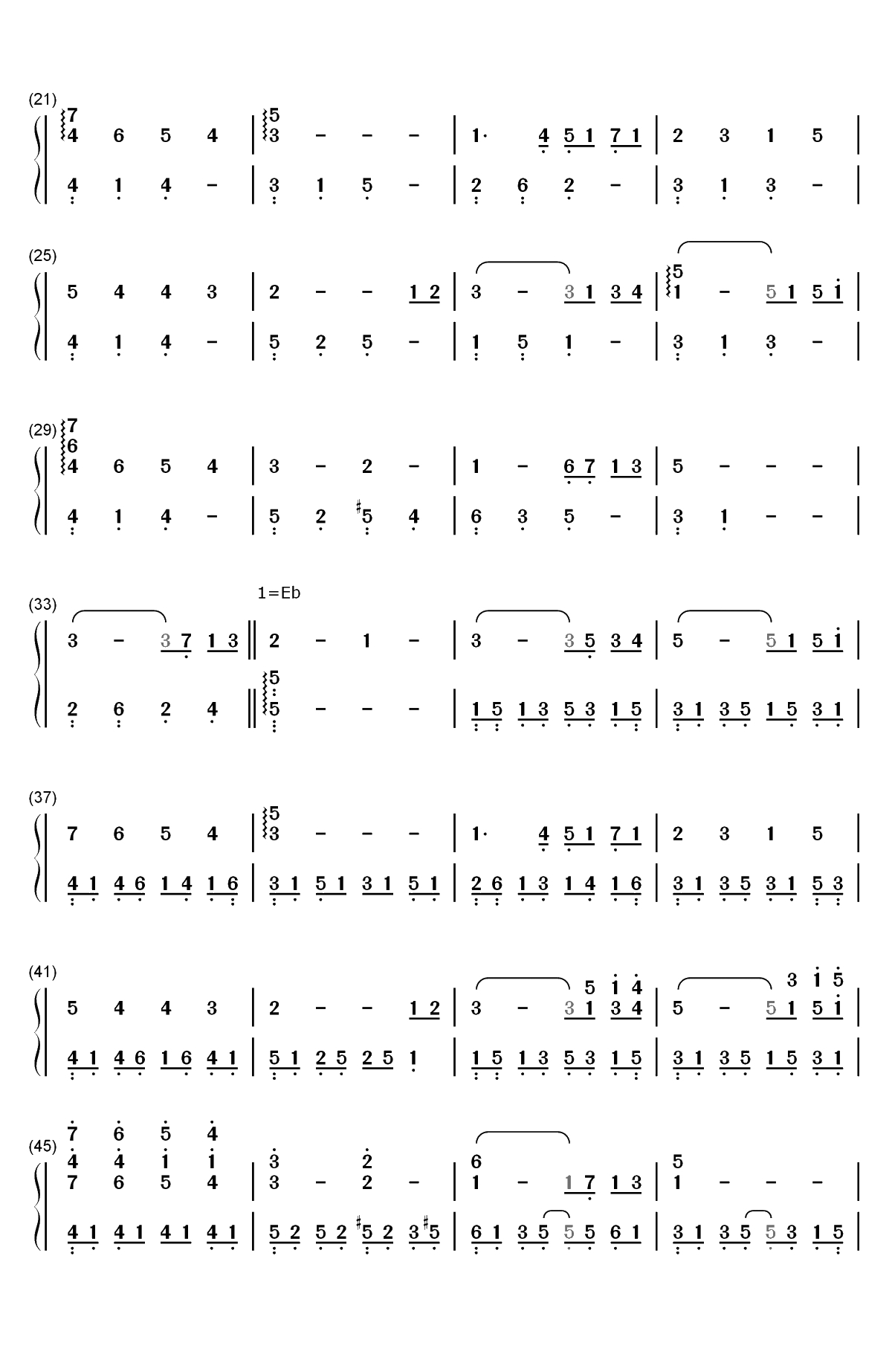 大切なひと-水月陵双手简谱预览2