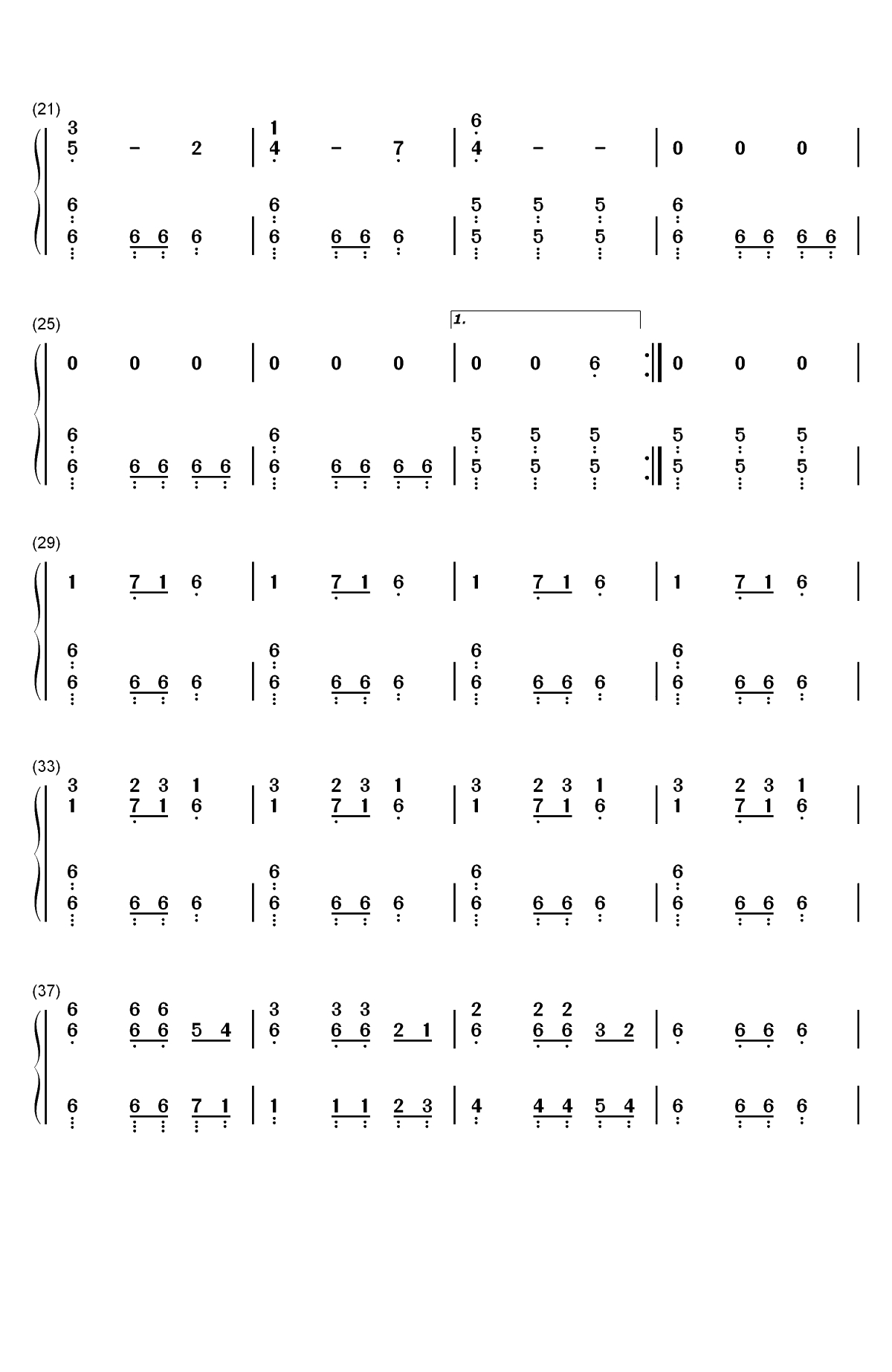 Christmas Eve Sarajevo 12 24双手简谱预览2