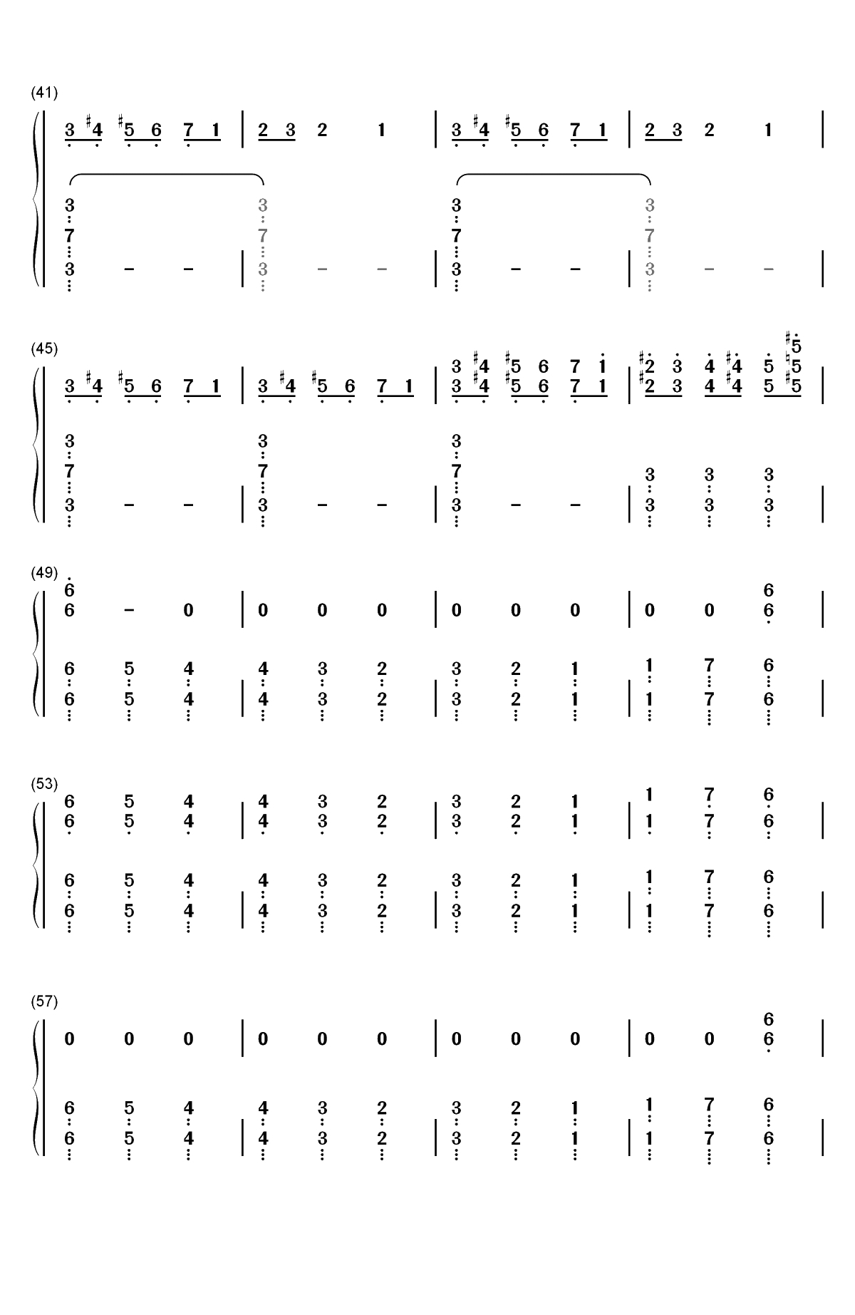 Christmas Eve Sarajevo 12 24双手简谱预览3