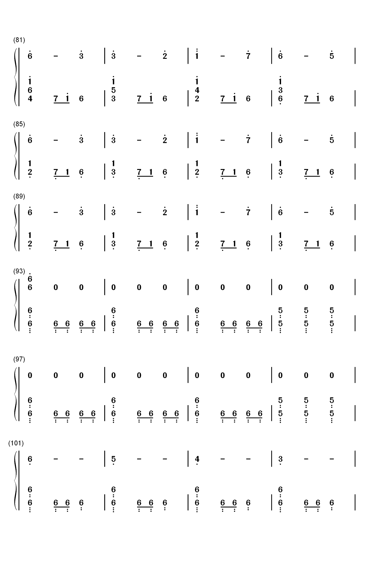Christmas Eve Sarajevo 12 24双手简谱预览5