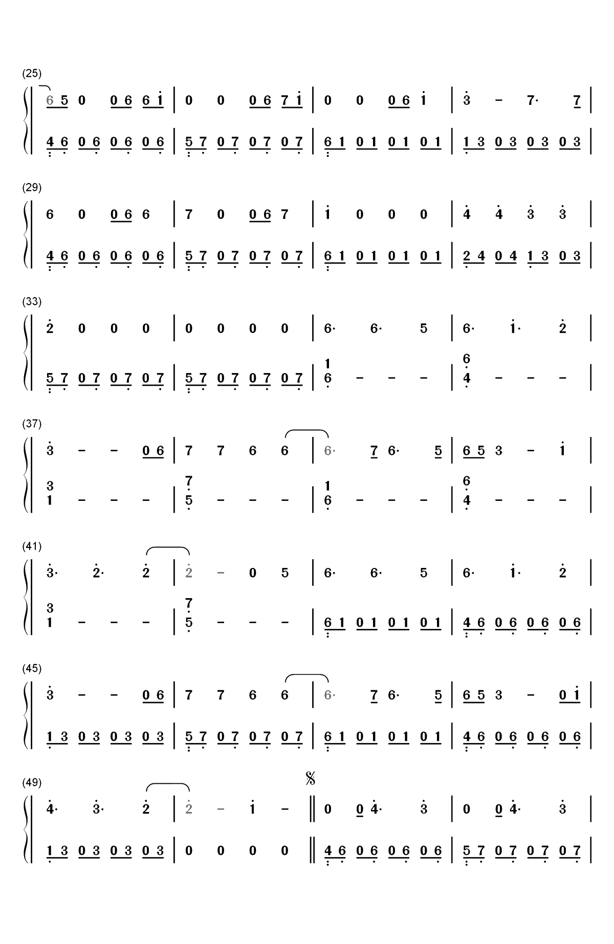Waves-Dean Lewis双手简谱预览2