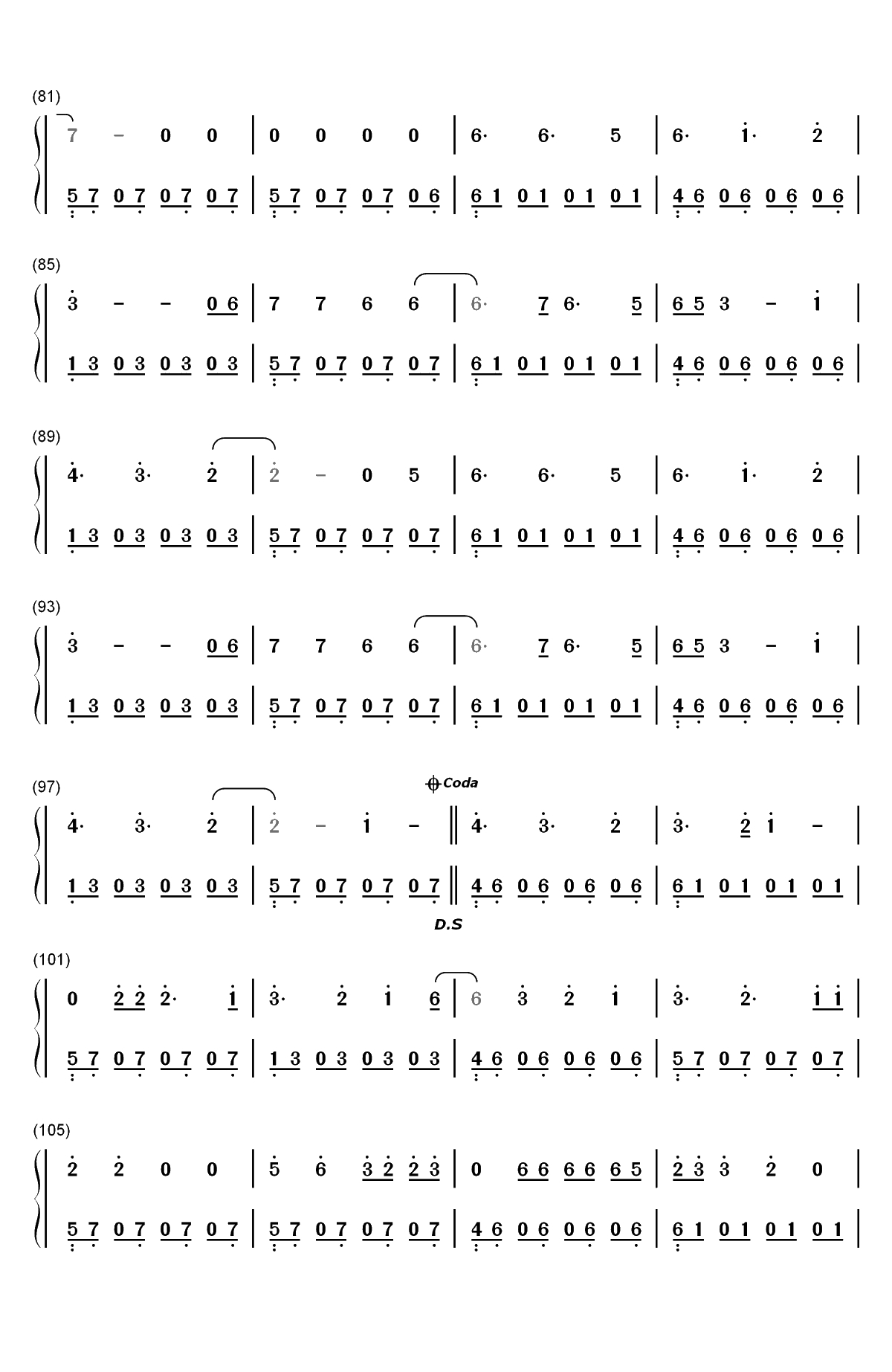 Waves-Dean Lewis双手简谱预览4