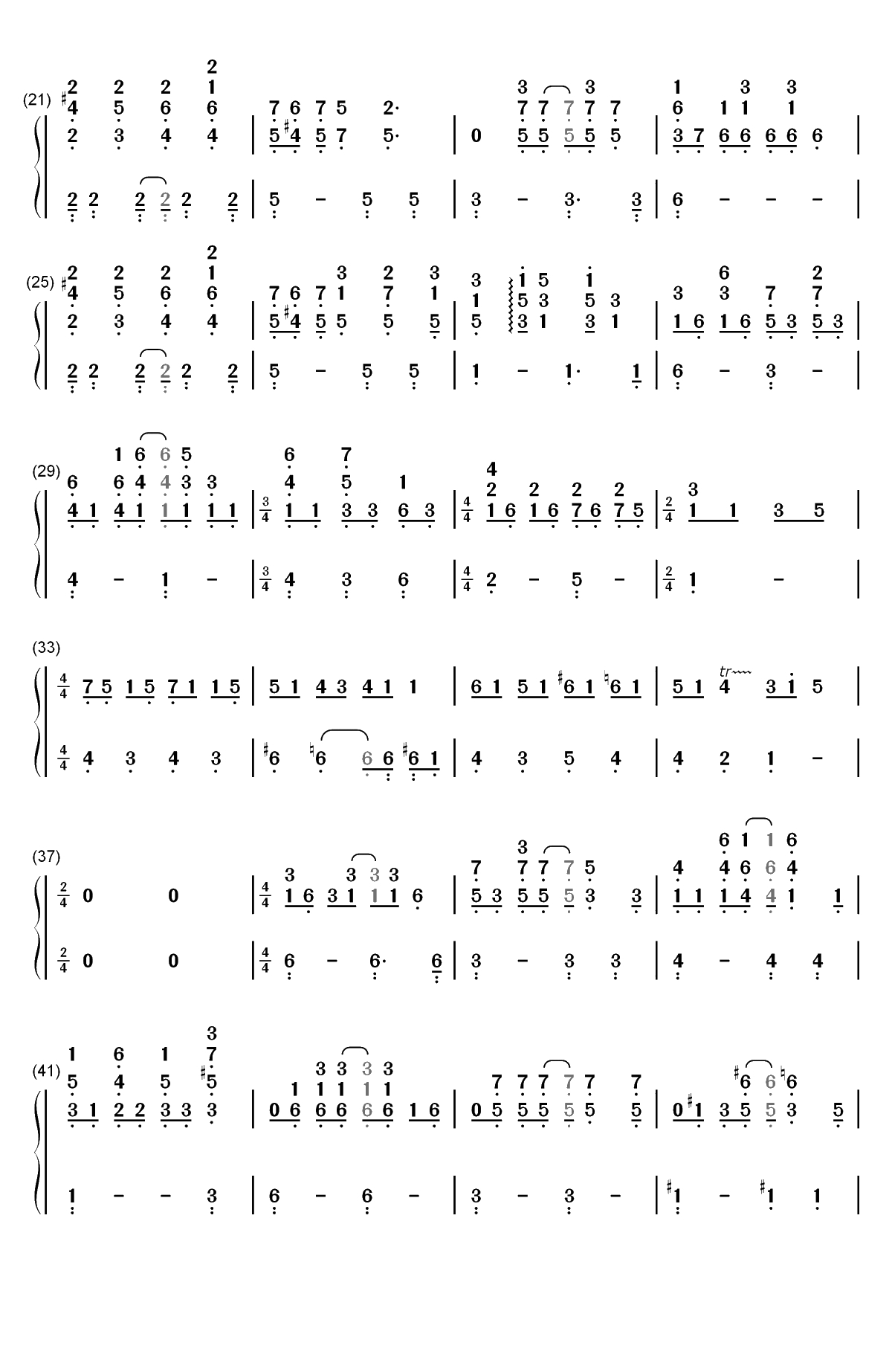 Love of My Life-Queen双手简谱预览2