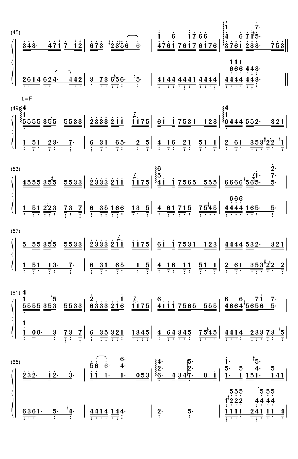 偶像-金玟岐双手简谱预览3