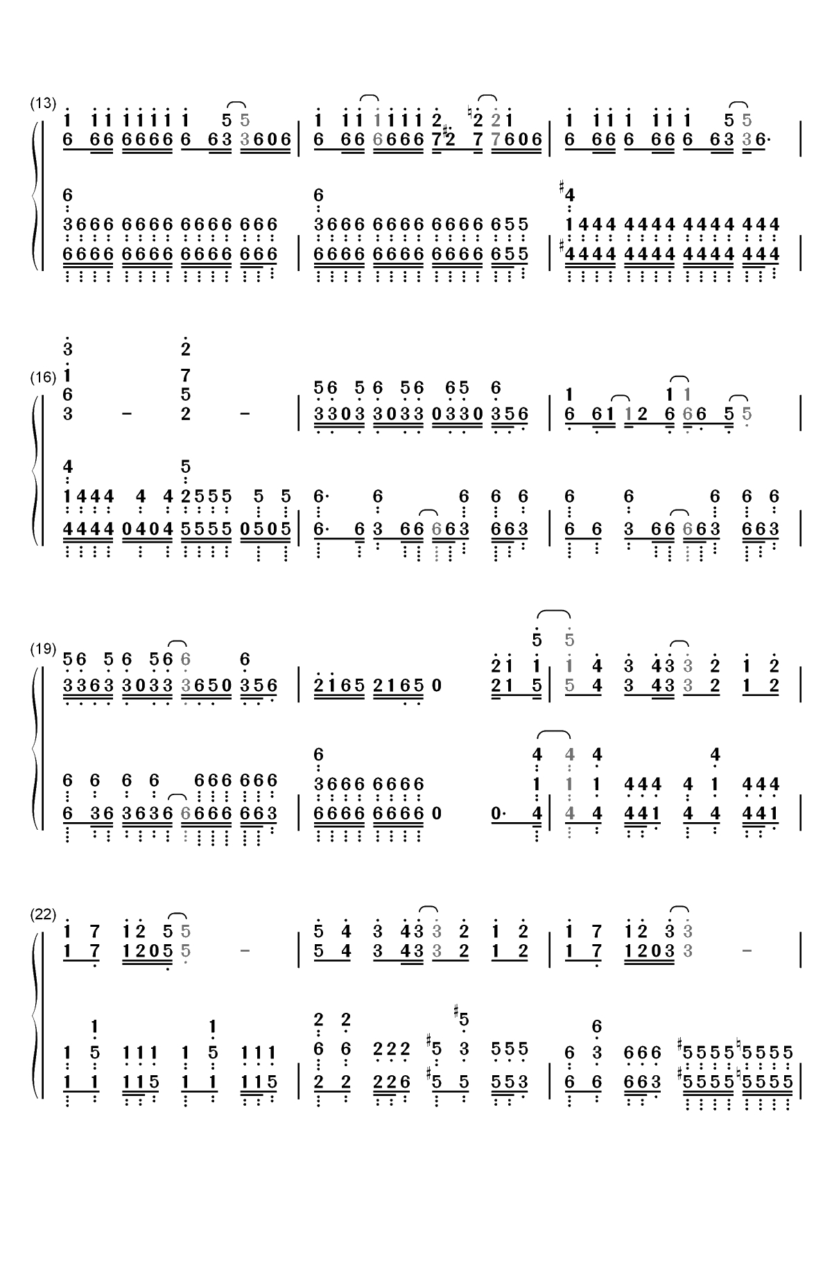 Gravitation-魔法禁书目录ⅢOP双手简谱预览2