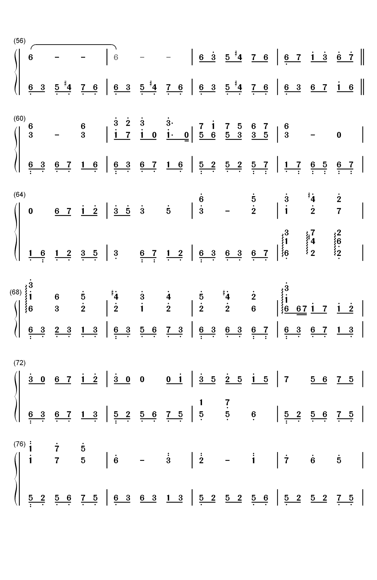 Scarborough Fair-斯卡布罗集市双手简谱预览3