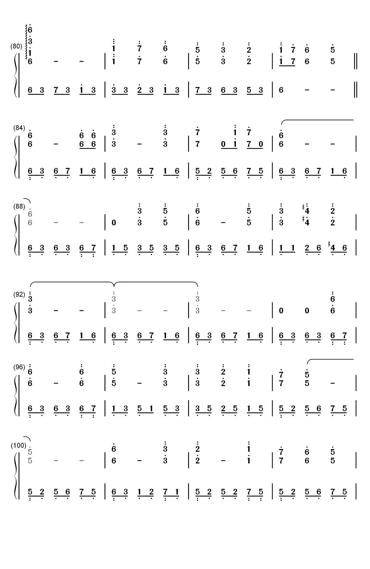 Scarborough Fair-斯卡布罗集市双手简谱预览4