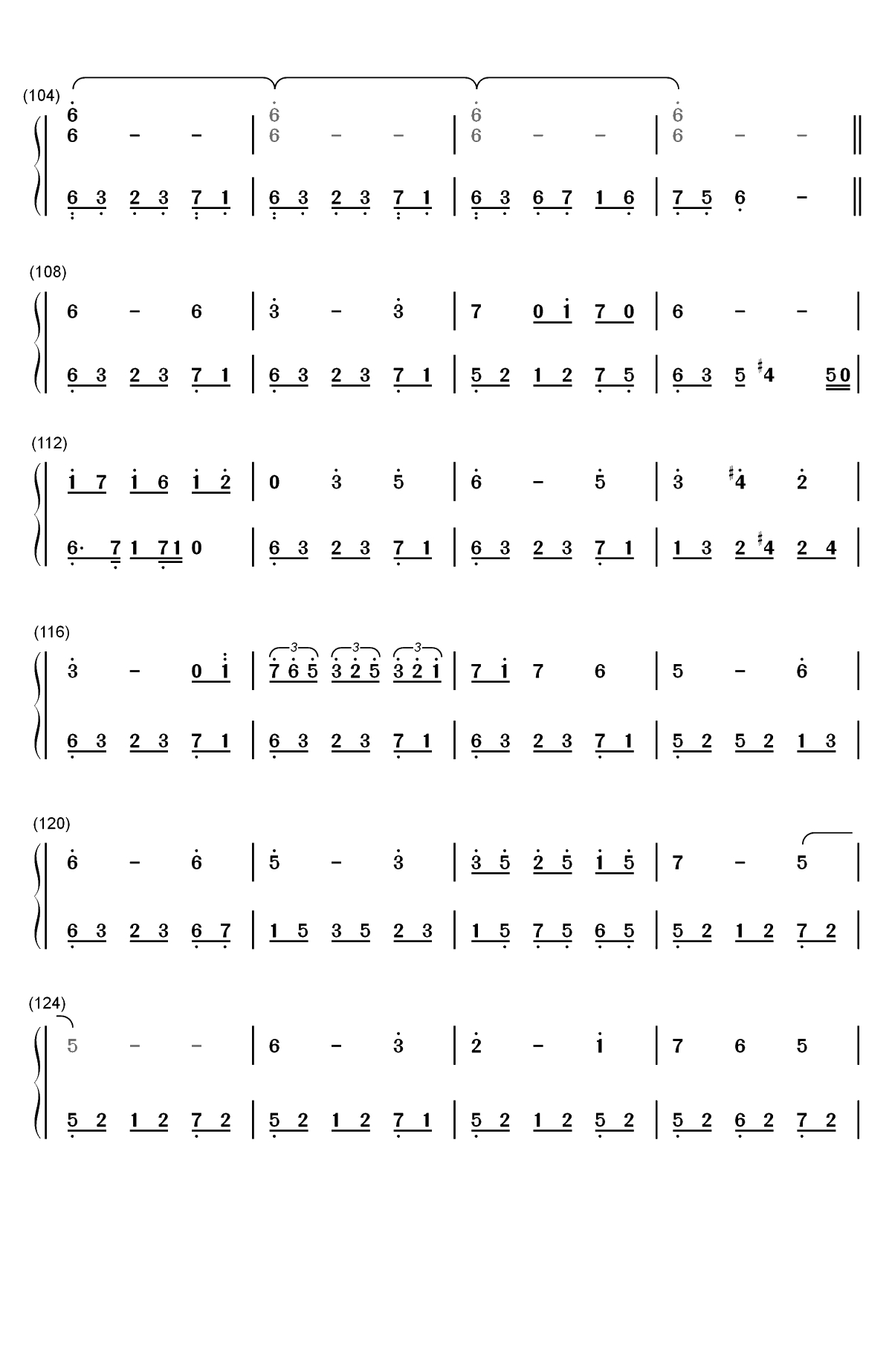Scarborough Fair-斯卡布罗集市双手简谱预览5