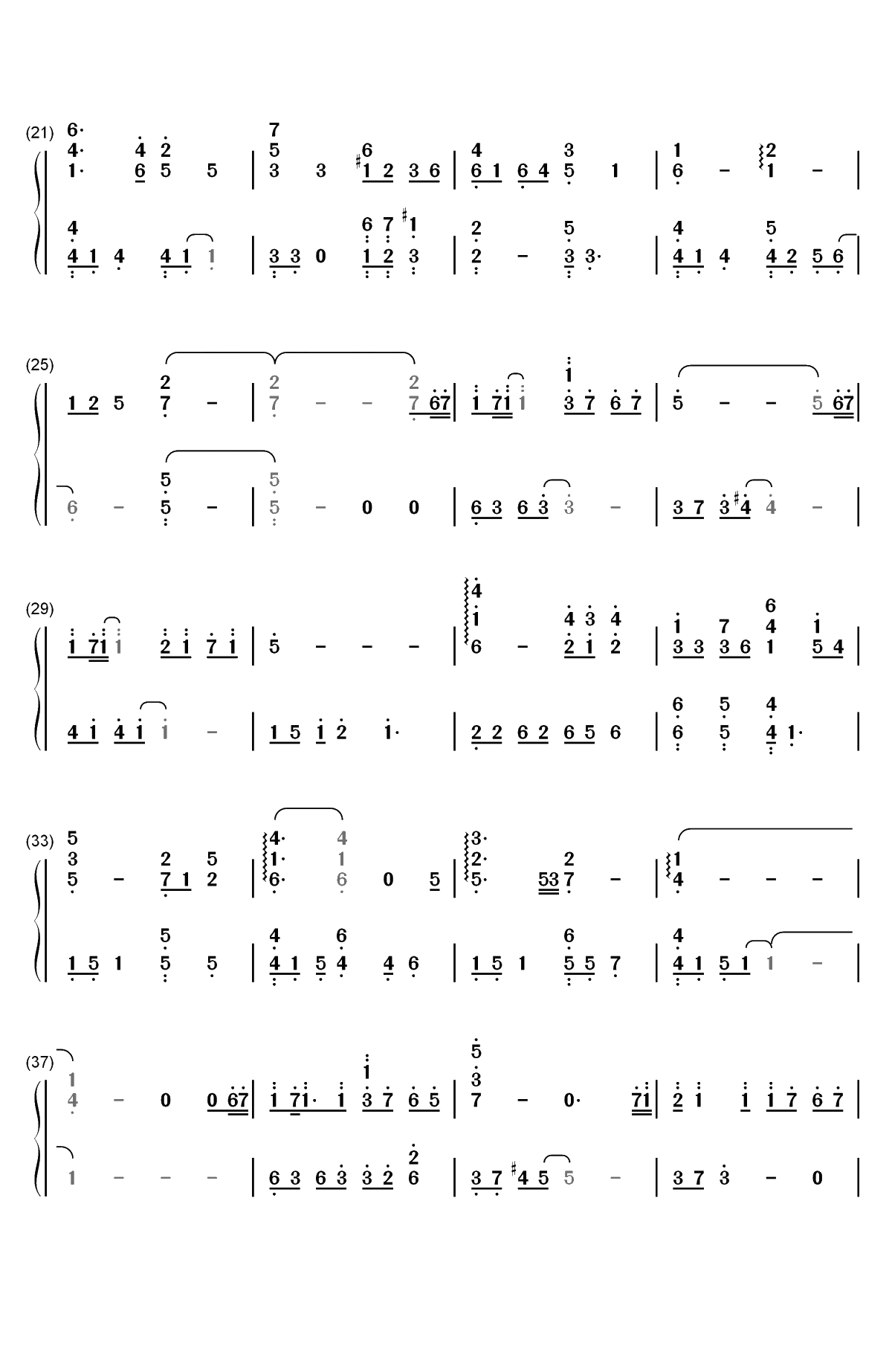 涙のテーマ-机动战士高达SEED插曲双手简谱预览2