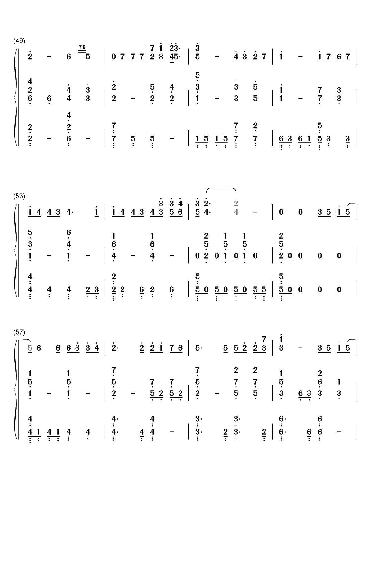 手心的蔷薇-初听让人感觉到爱情的甜蜜和温馨双手简谱预览4