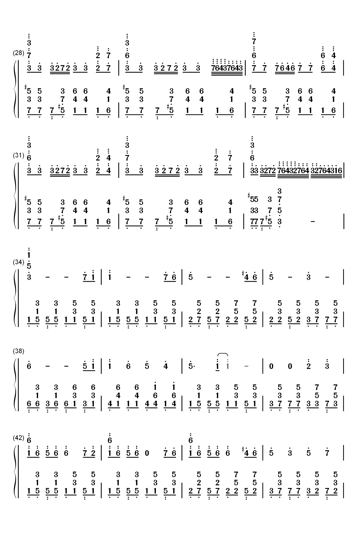 忍者棒棒-にんじゃりばんばん双手简谱预览3