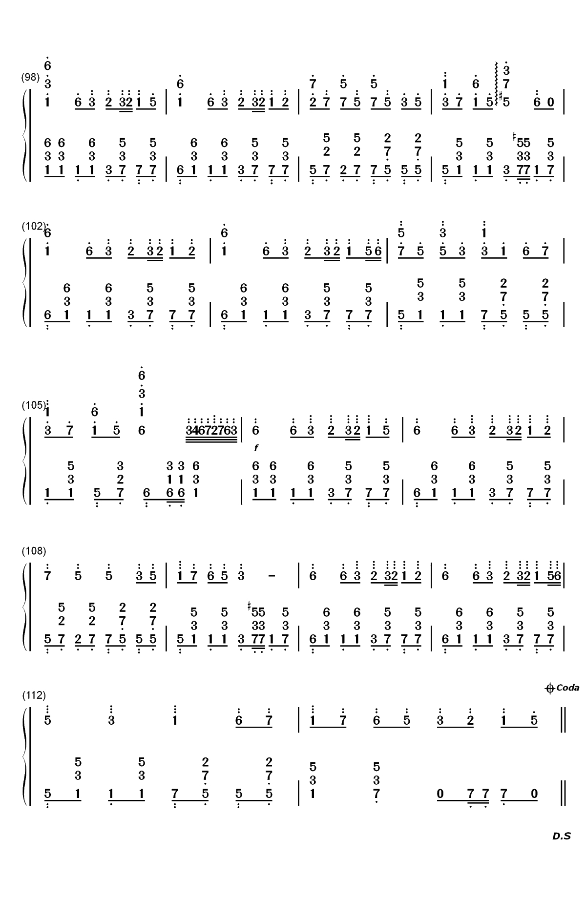 忍者棒棒-にんじゃりばんばん双手简谱预览7