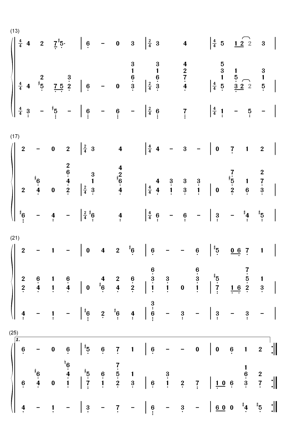 Sally's Song-圣诞夜惊魂OST双手简谱预览2