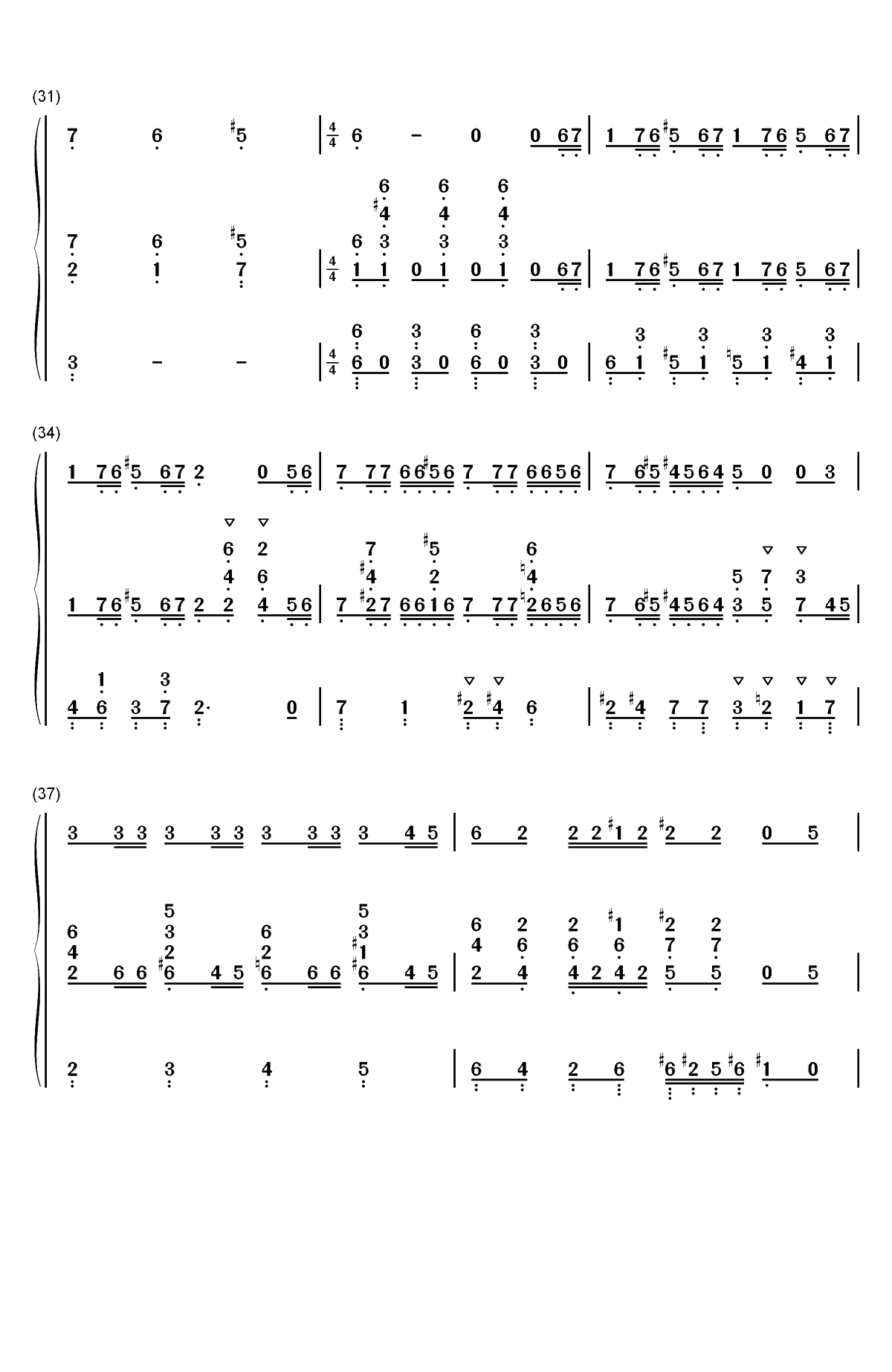 Jack's Lament-圣诞夜惊魂OST双手简谱预览4