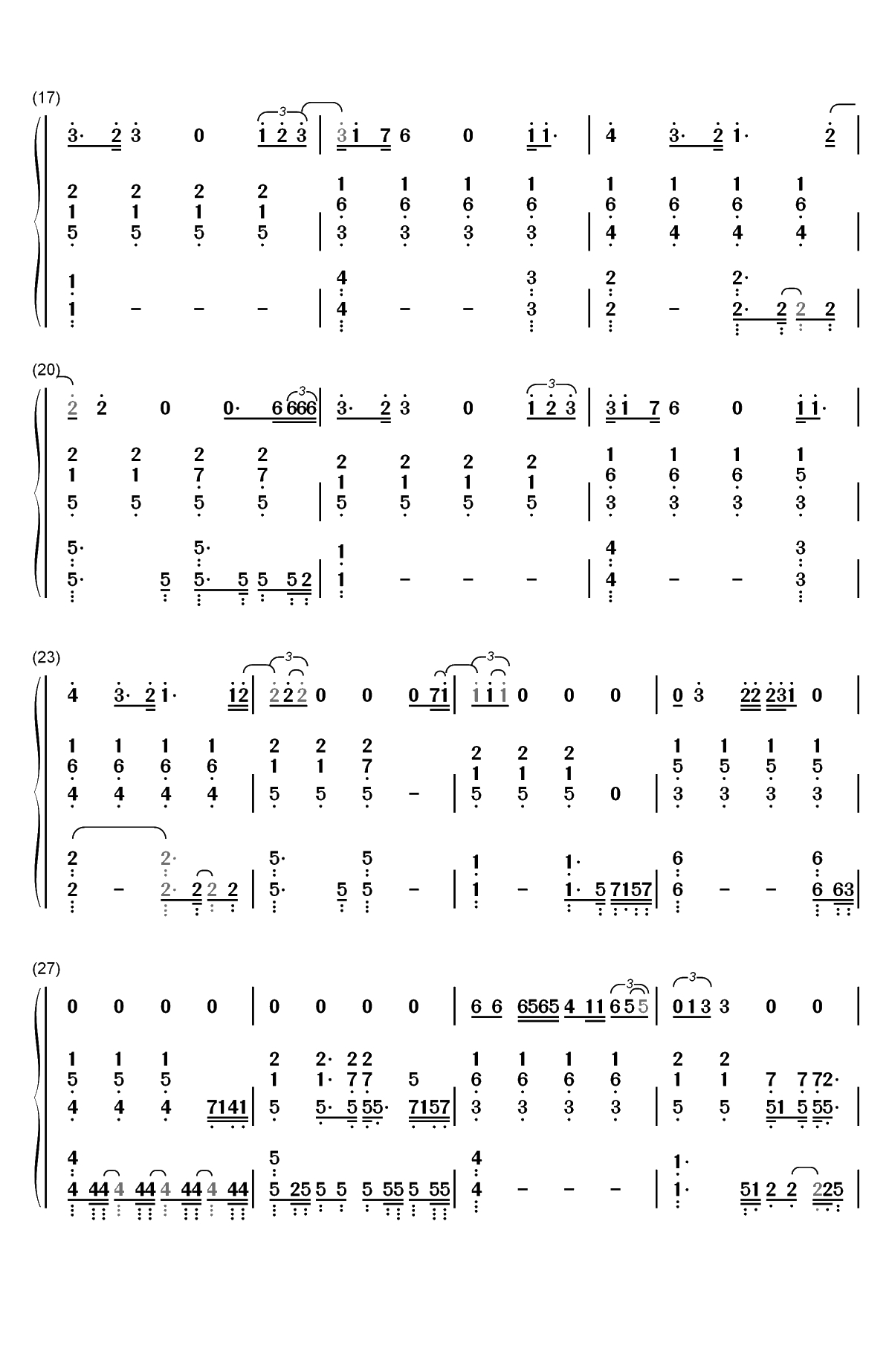 给你的歌-催泪情歌双手简谱预览2
