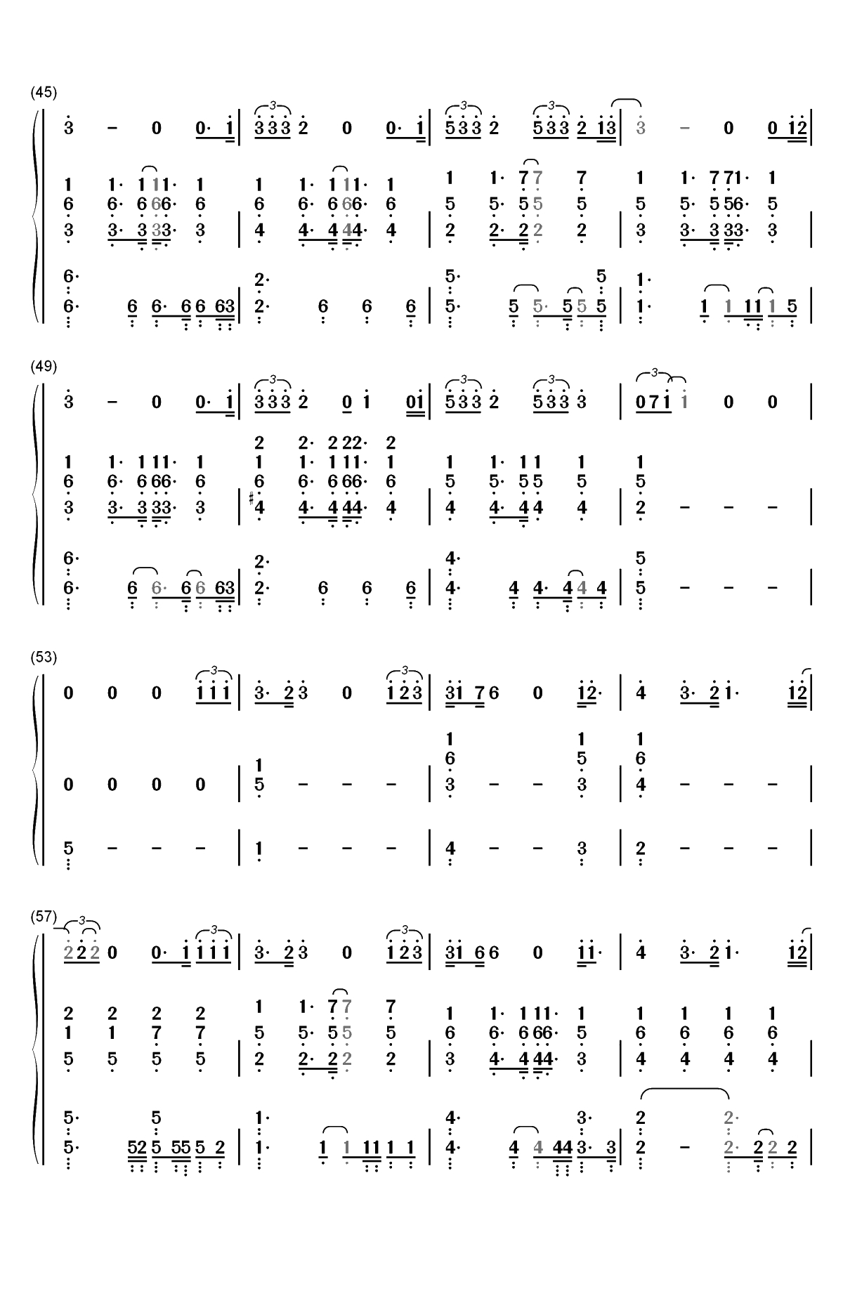 给你的歌-催泪情歌双手简谱预览4