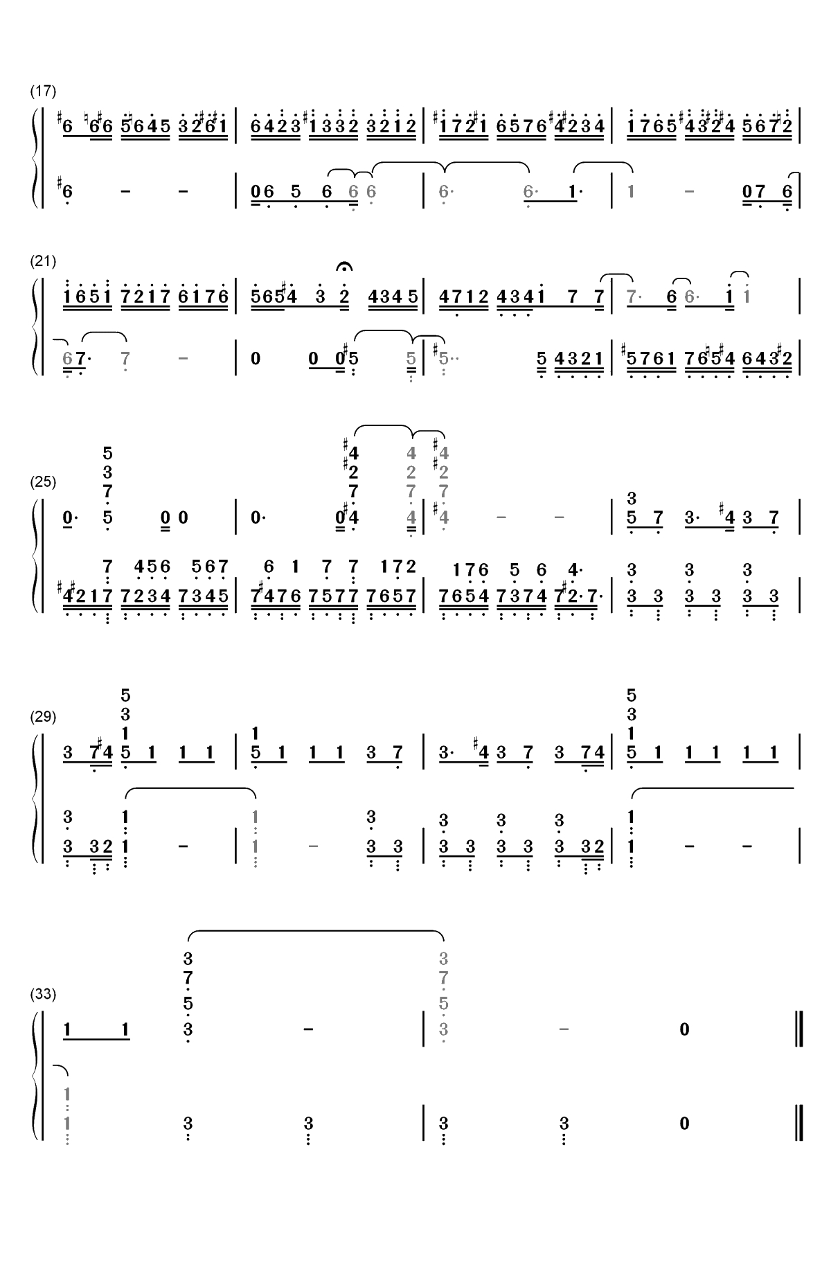 Time Has No Mercy-黑执事 Book of Circus插曲双手简谱预览2