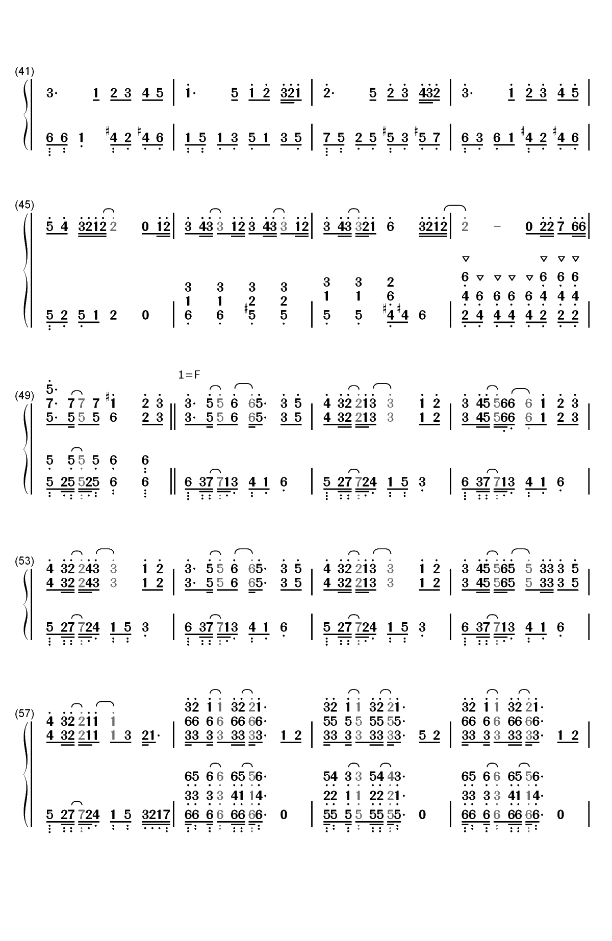 Connecting双手简谱预览3