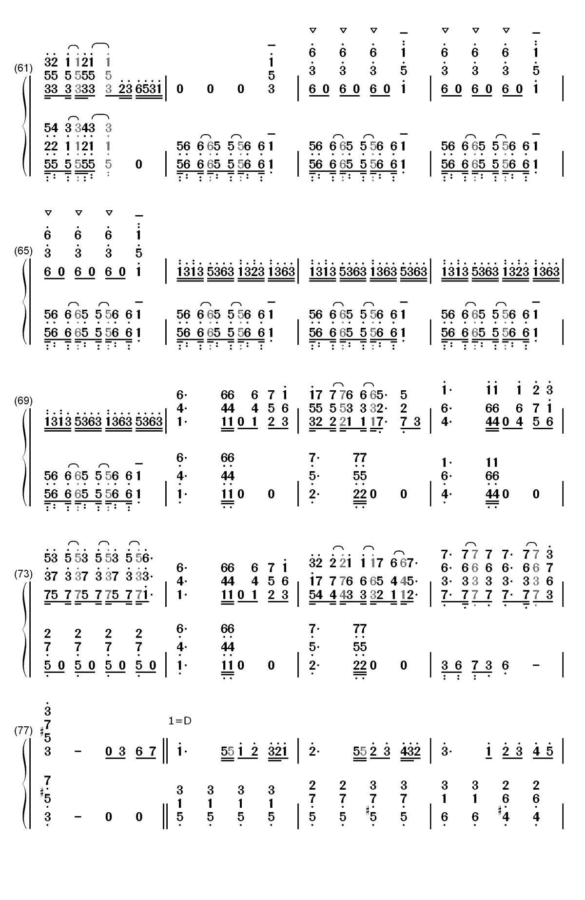 Connecting双手简谱预览4