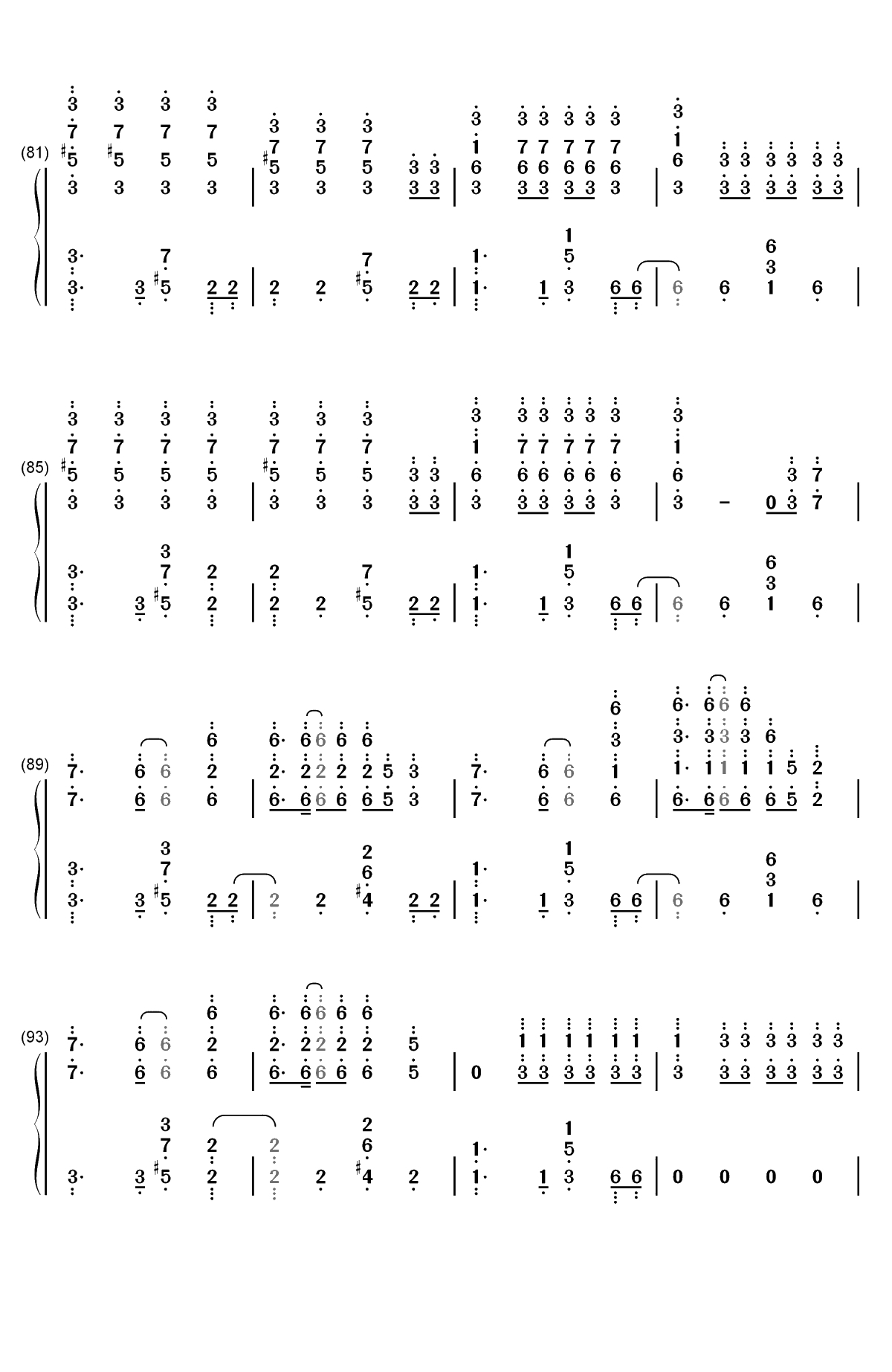 POP STARS-英雄联盟KDA全新单曲双手简谱预览5